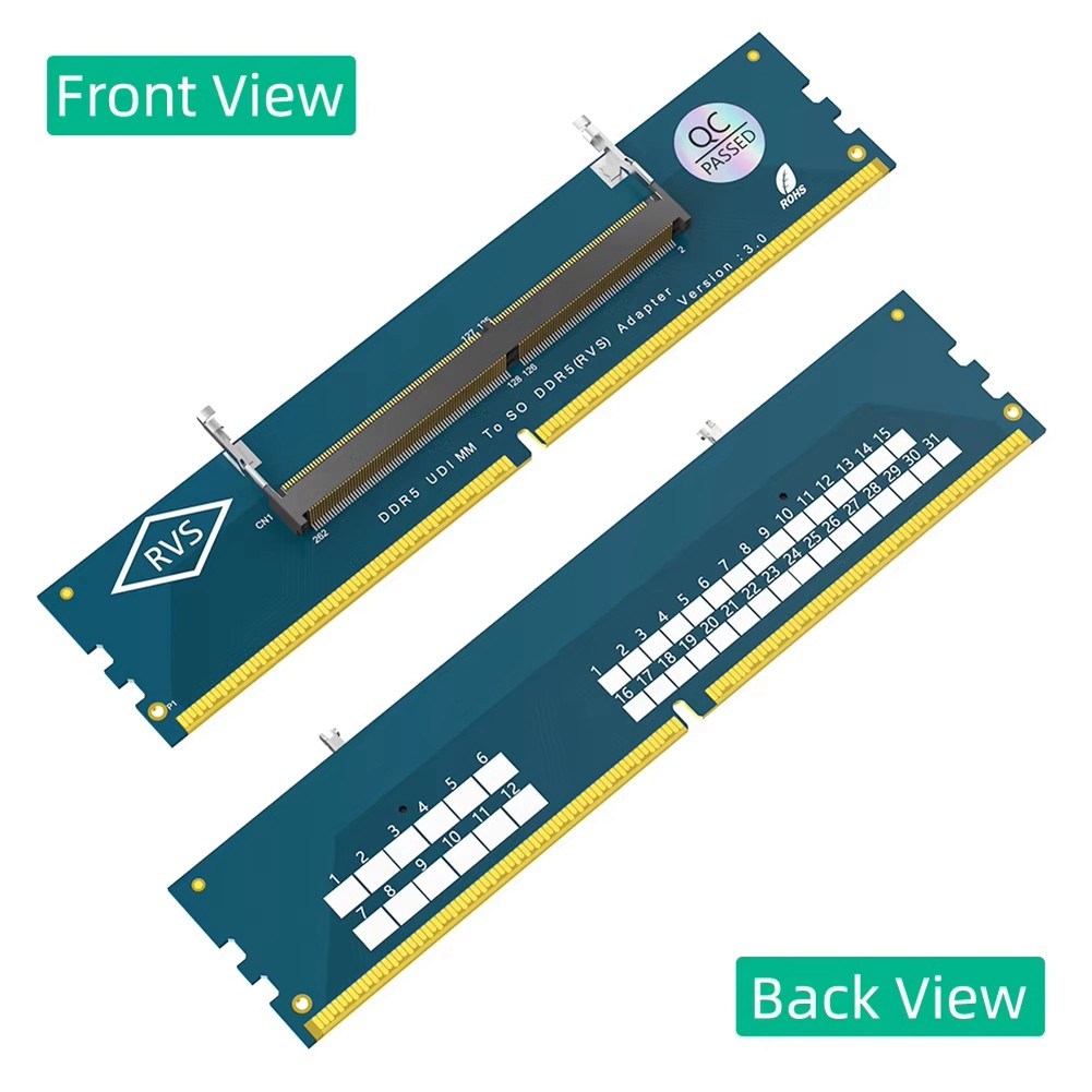 2PCS Laptop SO DDR5 to Desktop DDR5 U-DIMM Adapter Memory Card Converter4971