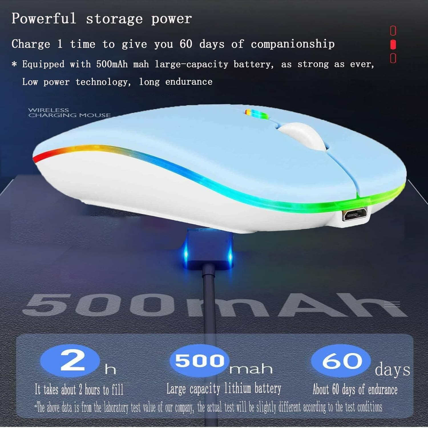 Colorful Dual Mode Bluetooth Mouse – Rechargeable, Slim & Silent for All Devices