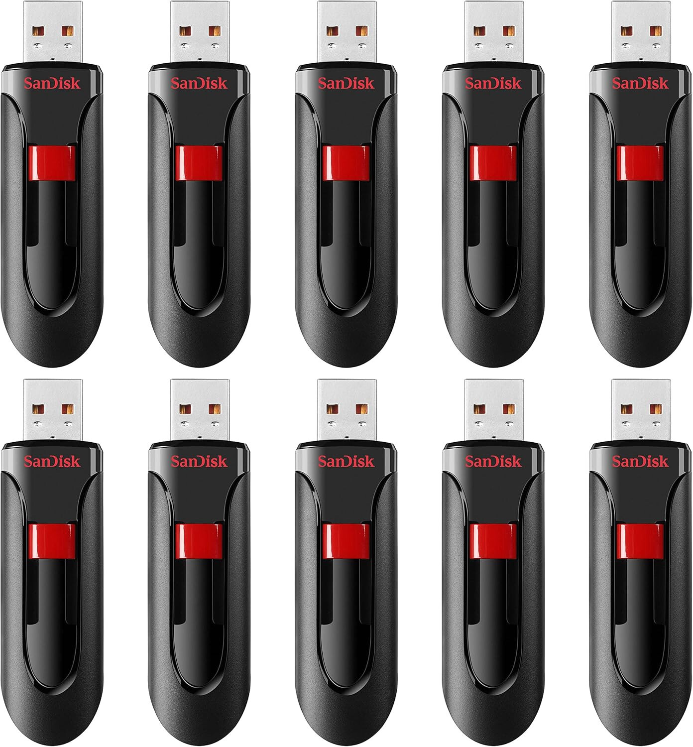 Lot 10x SanDisk Cruzer Glide 16GB USB flash thumb drive SDCZ60-016G Pen Drive