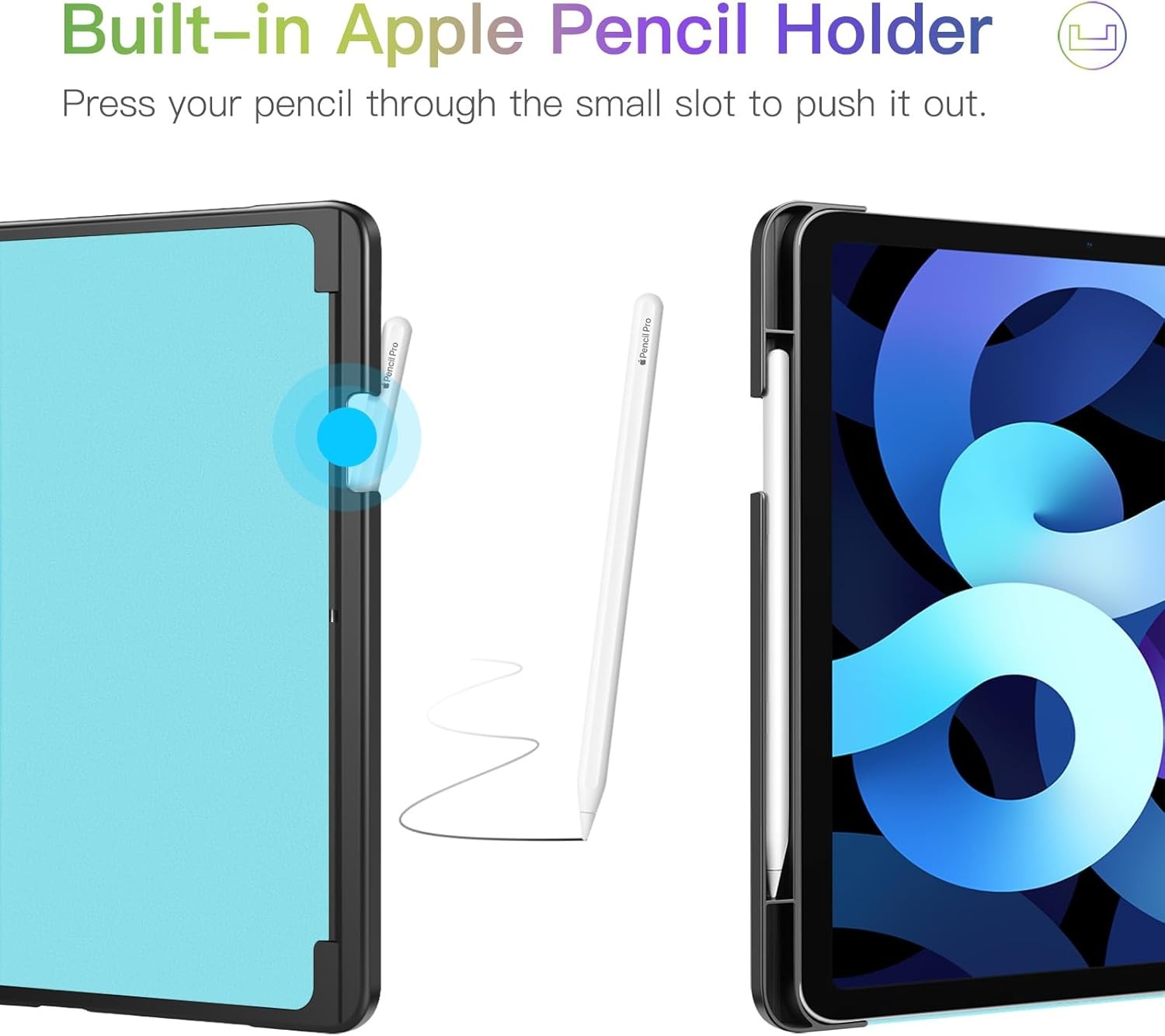 Case For iPad Air 11-inch M3 (2025) / M2 (2024) Protective Cover with Pocket