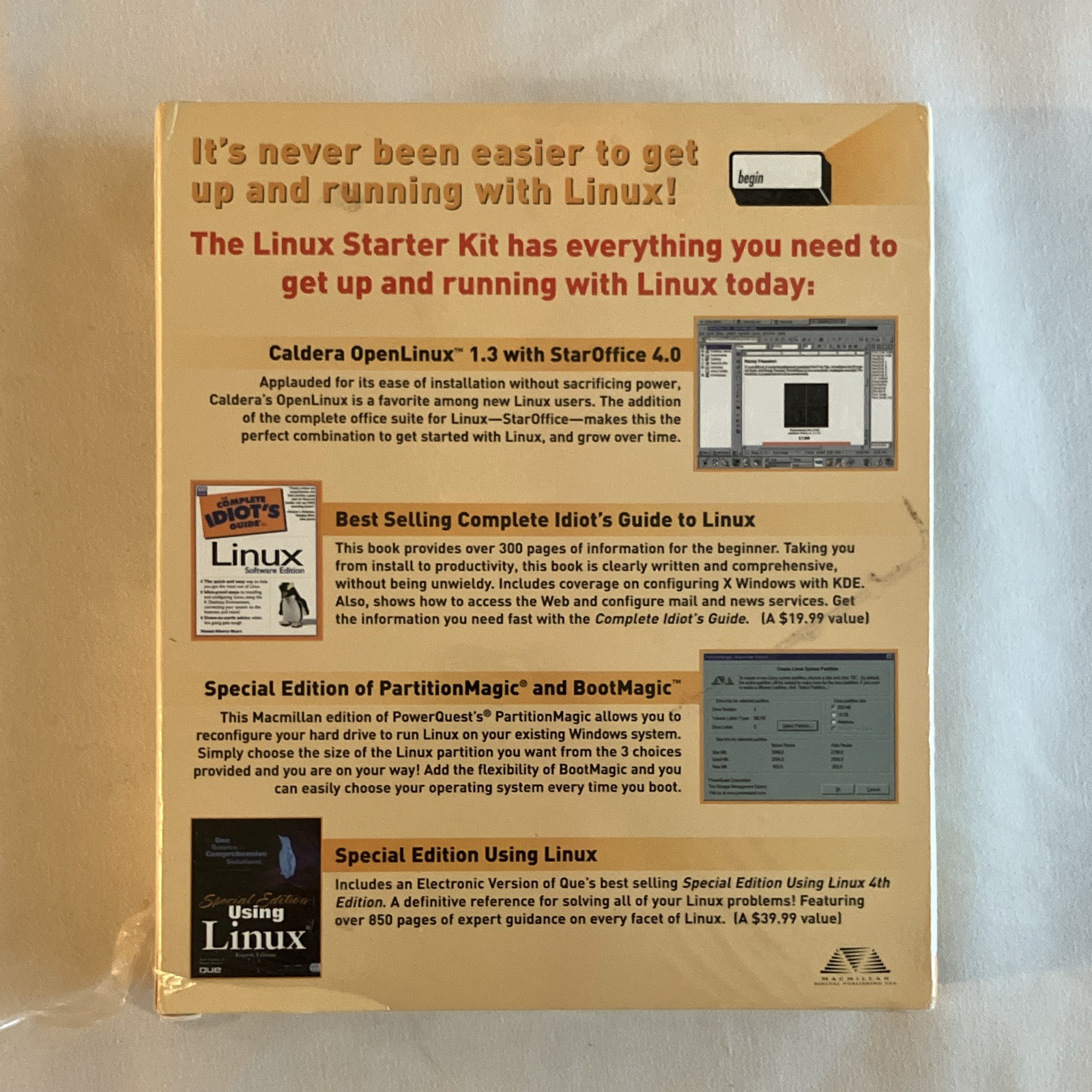 1999 Linux Started Kit Sealed and Linux Utilities
