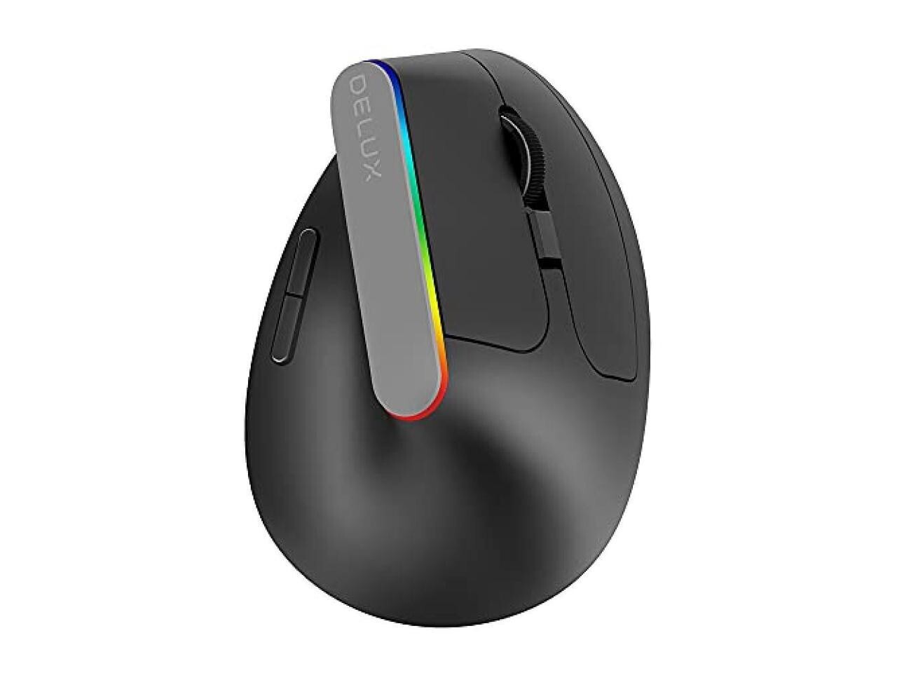 DELUX M618DB Vertical Ergonomic Wireless 3 stage DPI Adjustable RGB Light Mouse