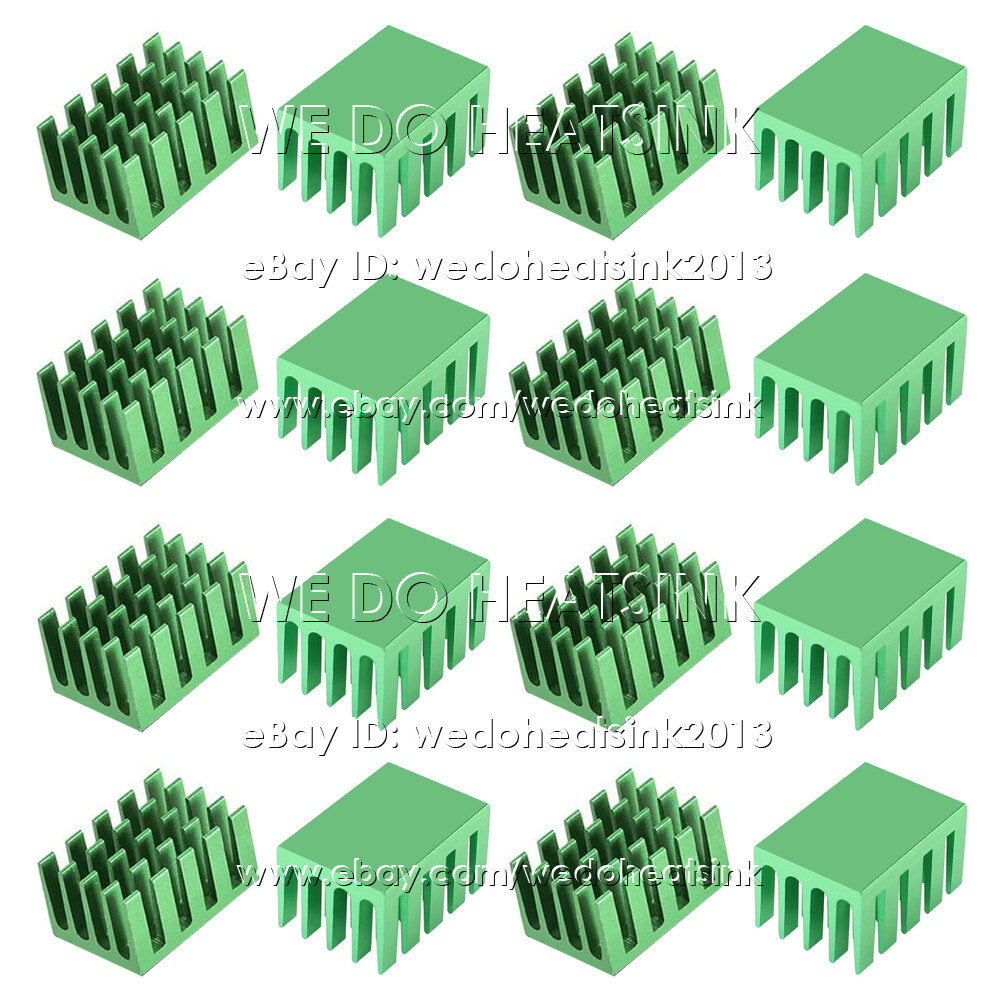 20x14x11mm With or Without Tape Green Anodized Heatsink Radiator Cooler for CPU
