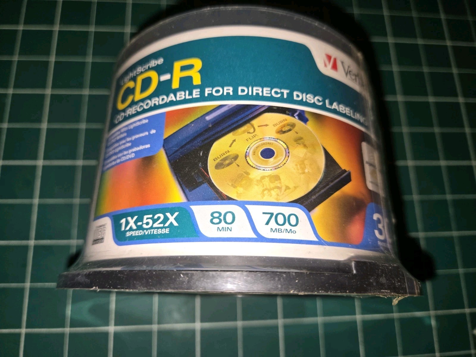 Verbatim LightScribe CD-R 30 Pack Spindle 52X 700MB 80Min Sealed