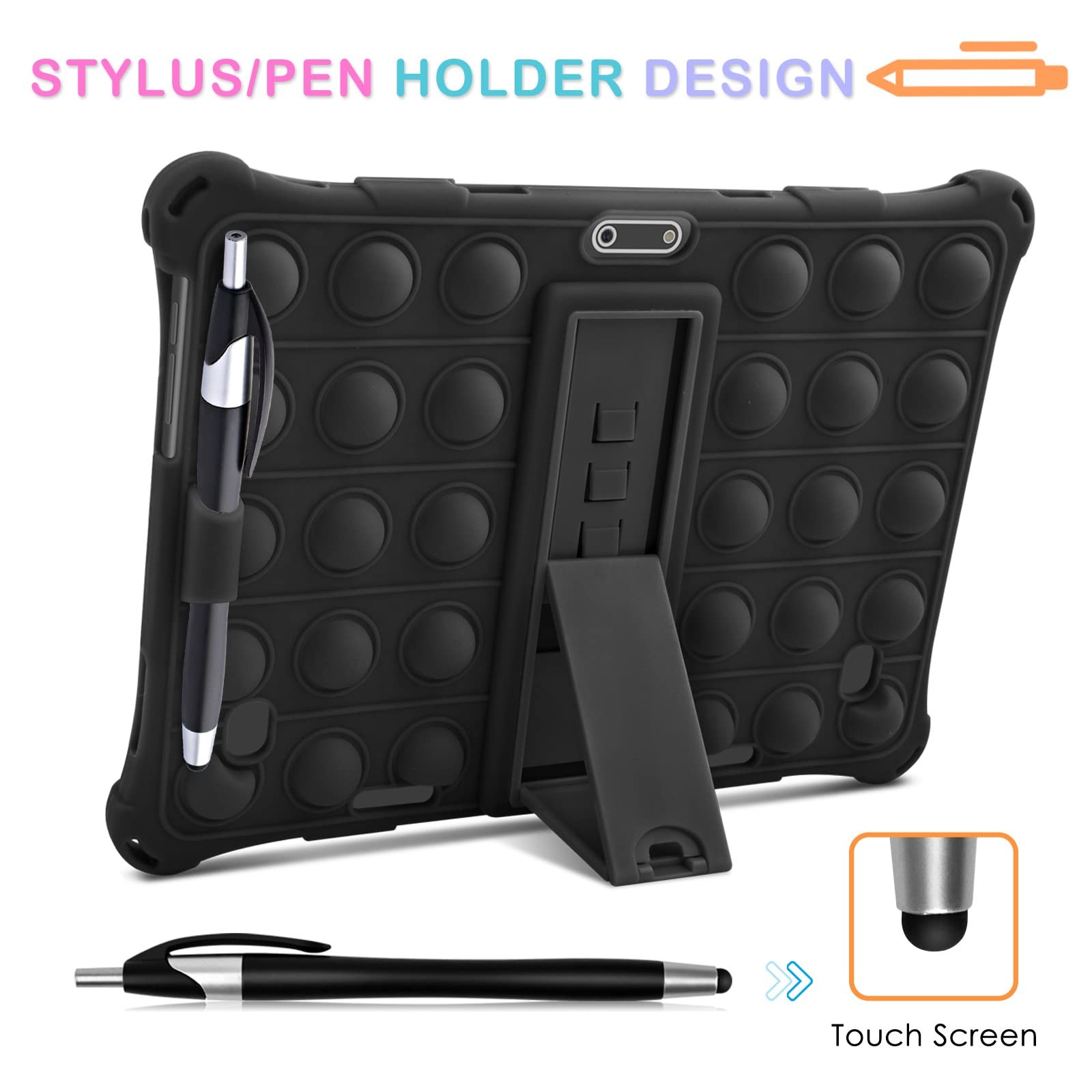 DETUOSI Silicone Case Compatible with Dragon Touch Notepad K10, 10 inch Universa