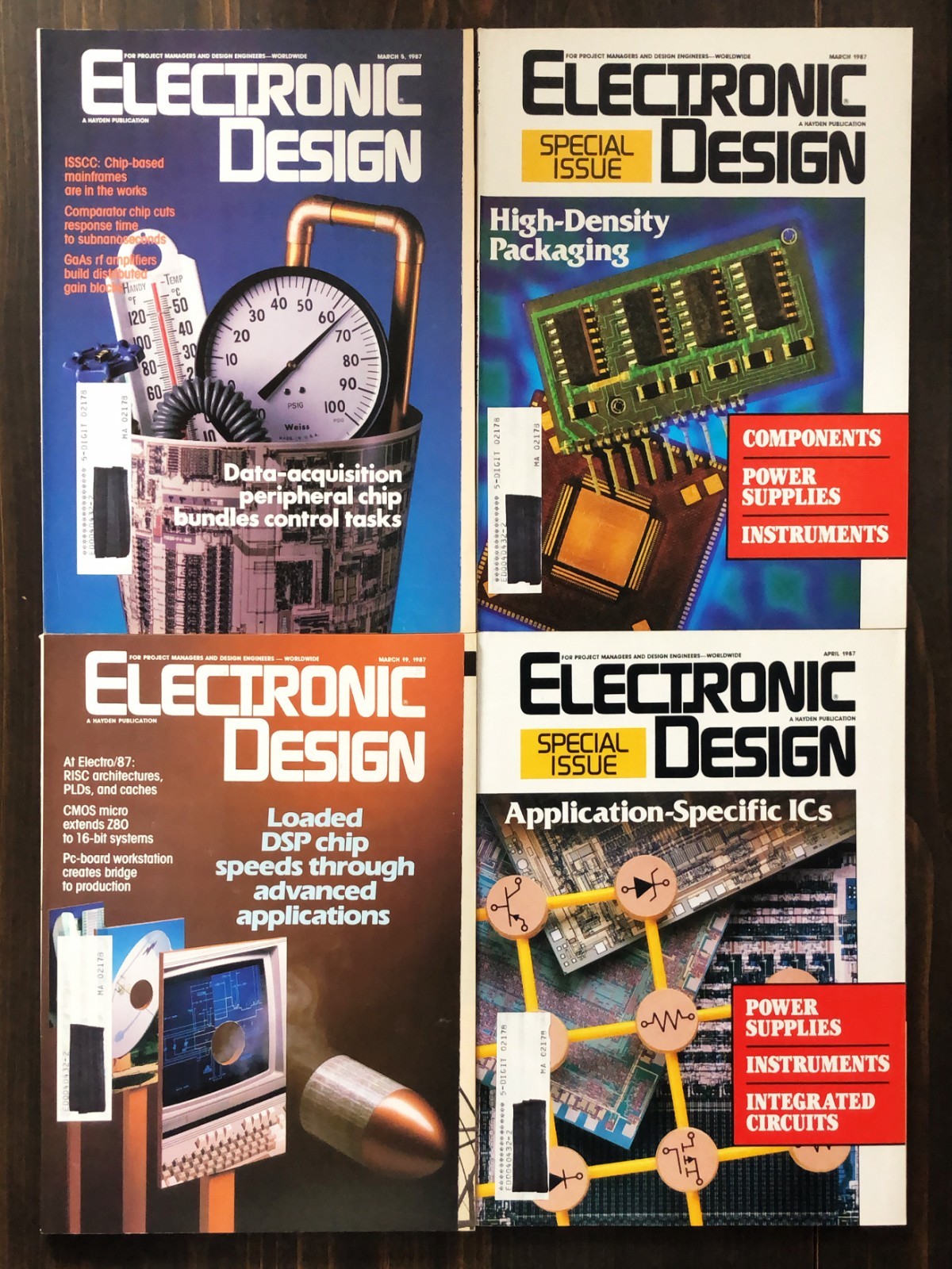 Electronic Design Magazine, 1987 March and April – Lot of 6
