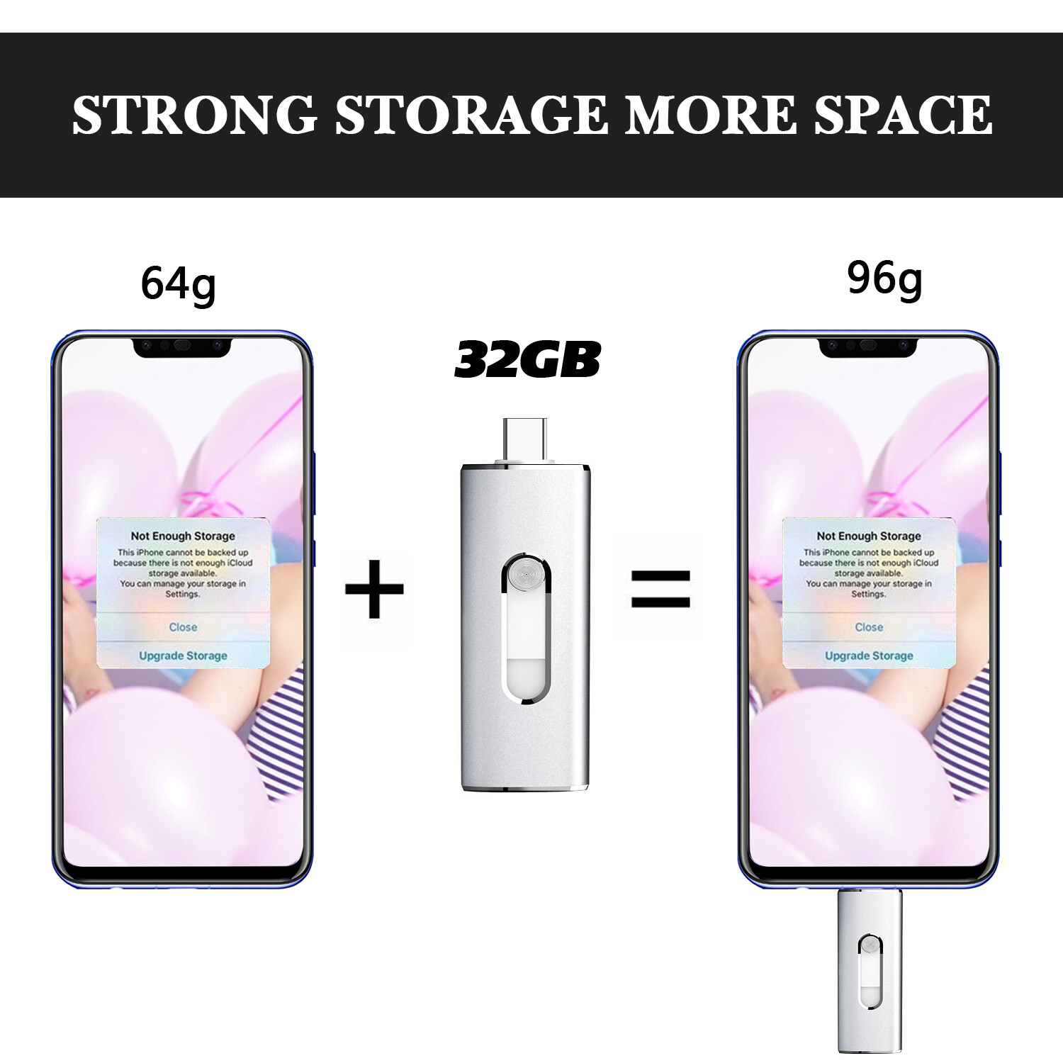 128GB USB 3.0 Flash Drive Thumb U Disk Memory Stick Pen PC For Samsung Phone