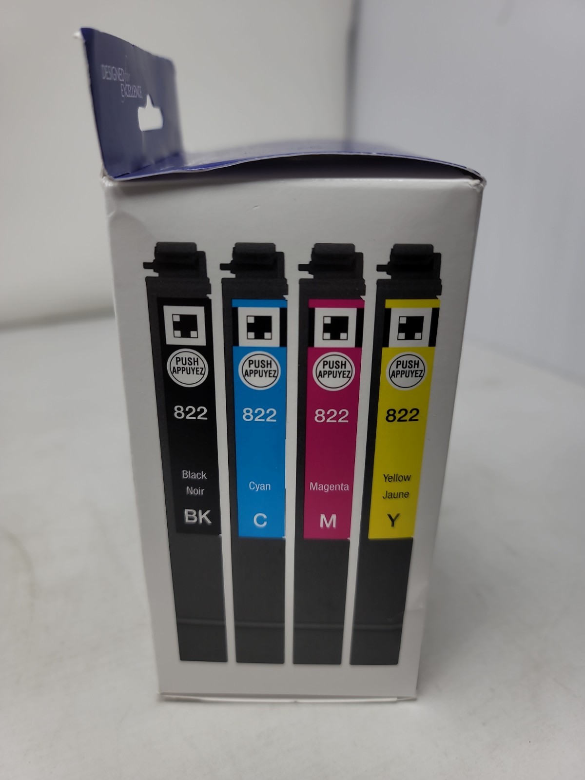 Epson 822 Black Cyan Magenta Yellow Ink Cartridges Set T822/20-BCS Exp. 02/2029