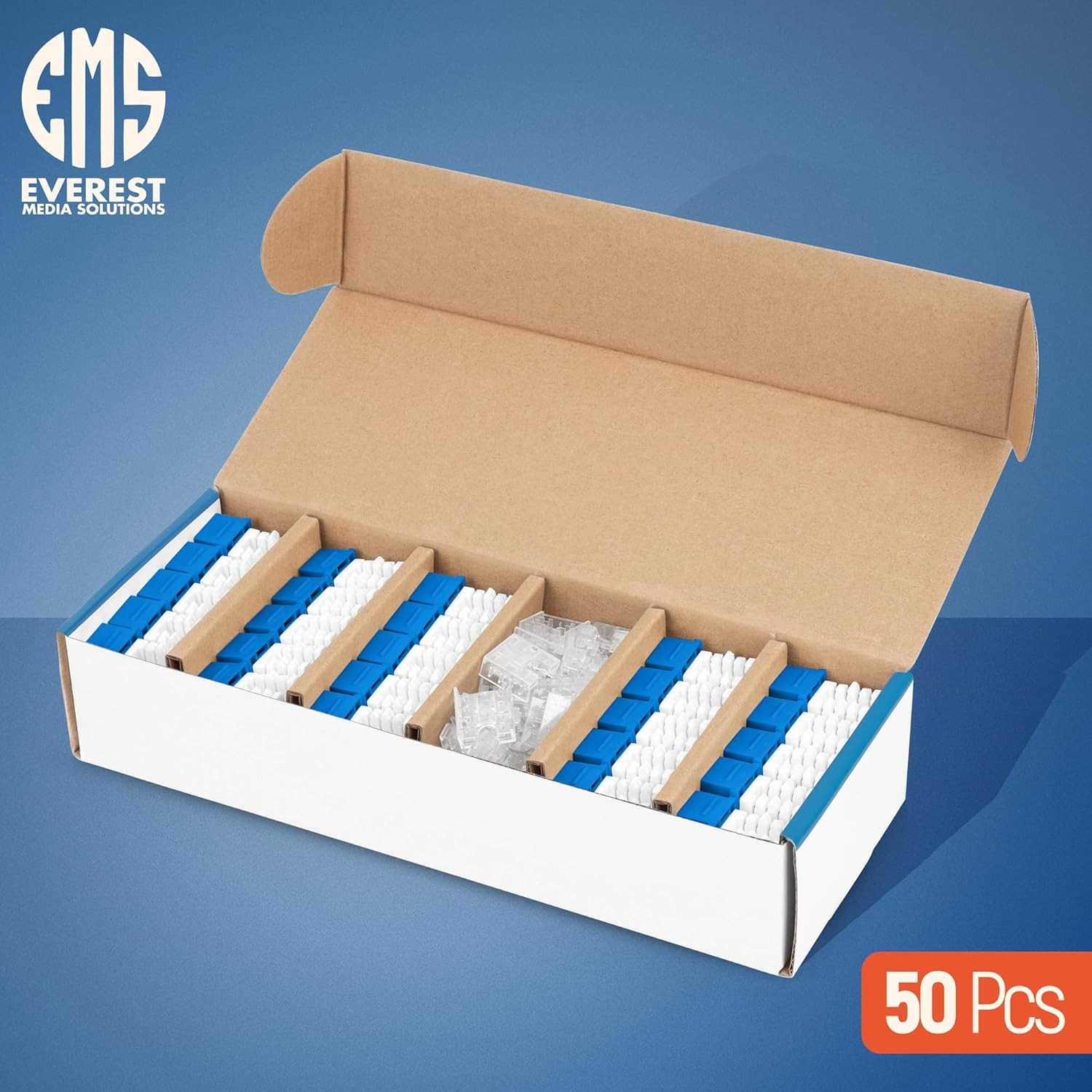Everest 90° Angled RJ45 Cat6 Keystone Speedy + 50 RJ45 Everest easyJACK -90° Kit