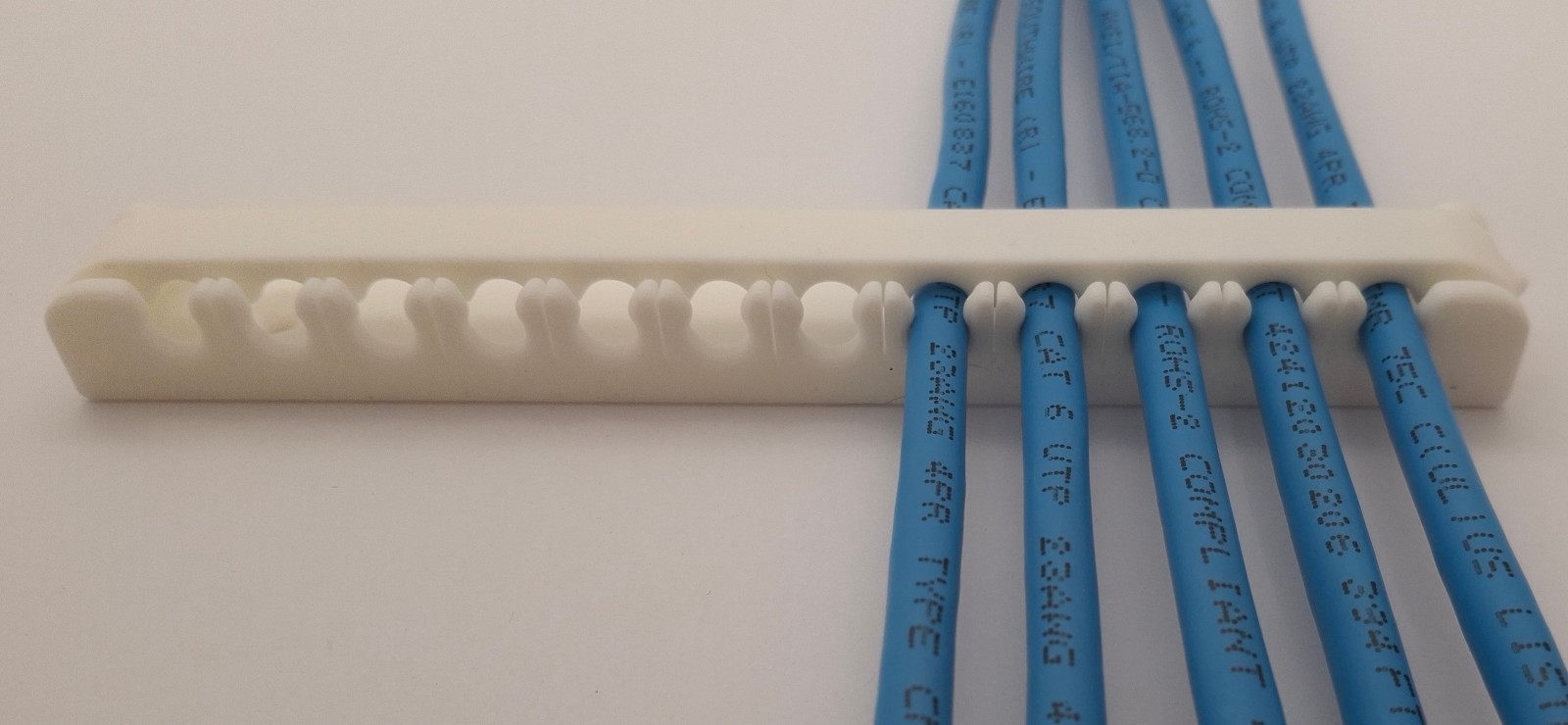 12-Wire Ethernet Cable Comb – Cable Organizer – 10 pk
