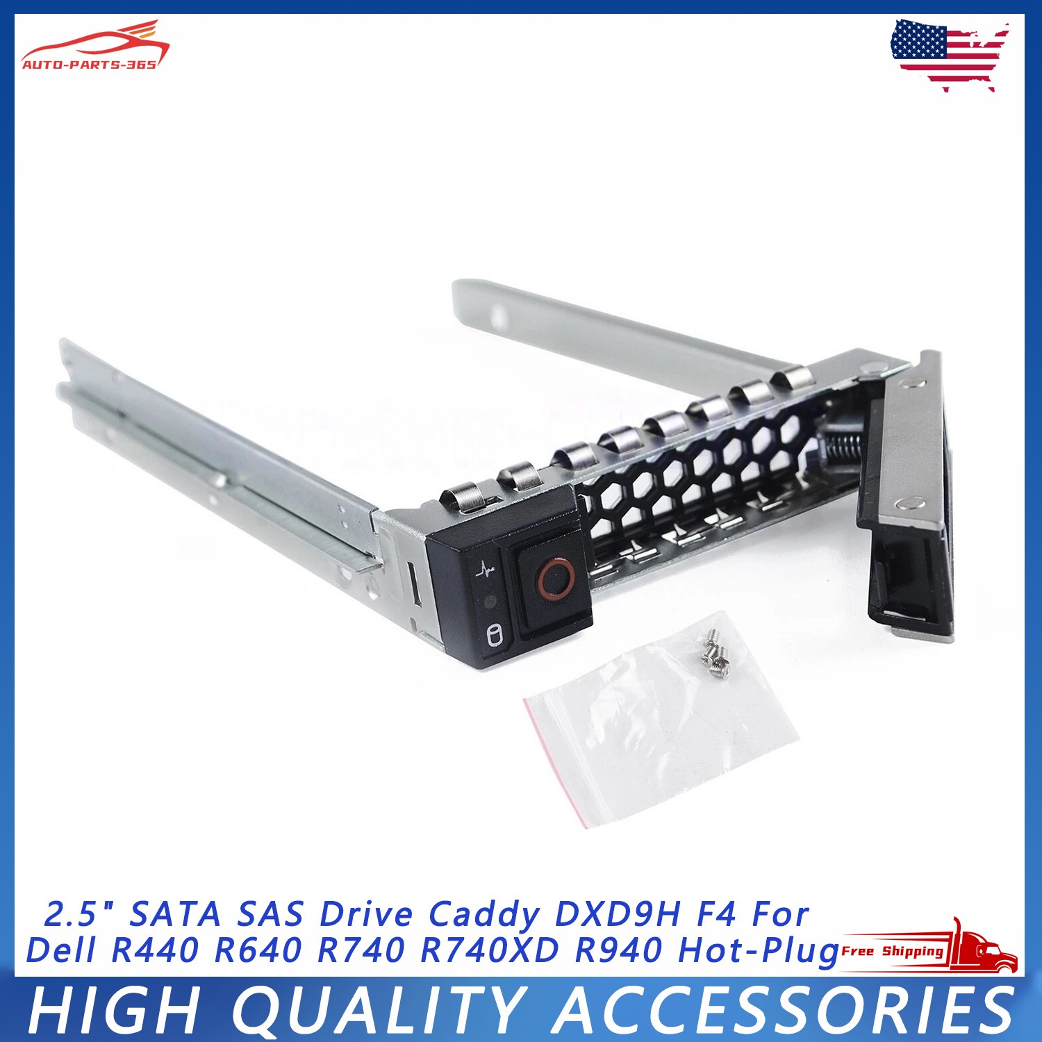 8 Lot 2.5” Hard Drive Tray Caddy For Dell R640 R740 R940 R7415 Gen14 DXD9H