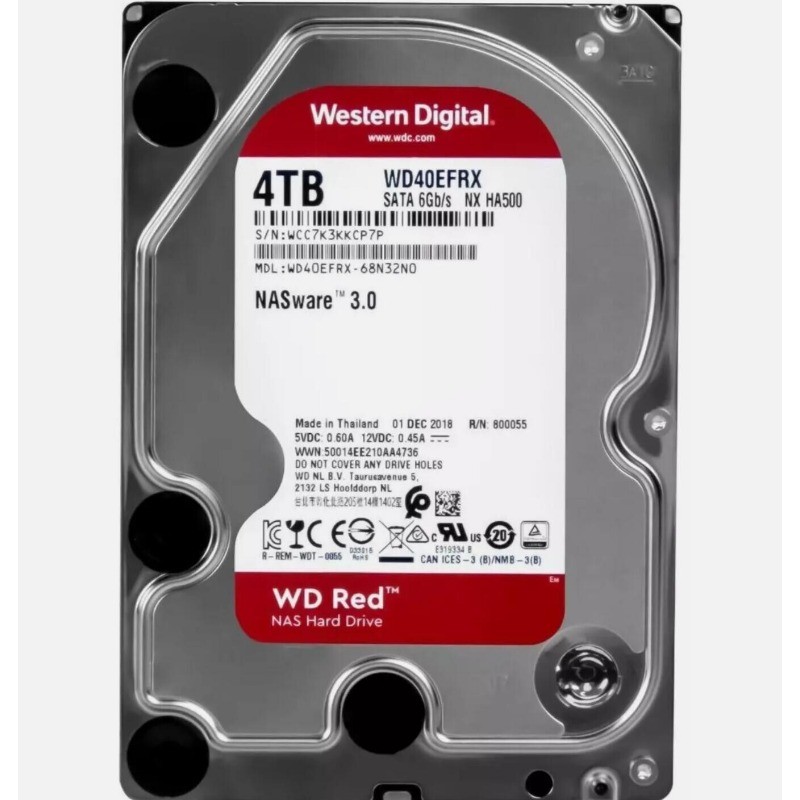 Western Digital Red WD40EFRX 4TB 3.5″ 5400RPM Internal NASware HDD Hard Disk