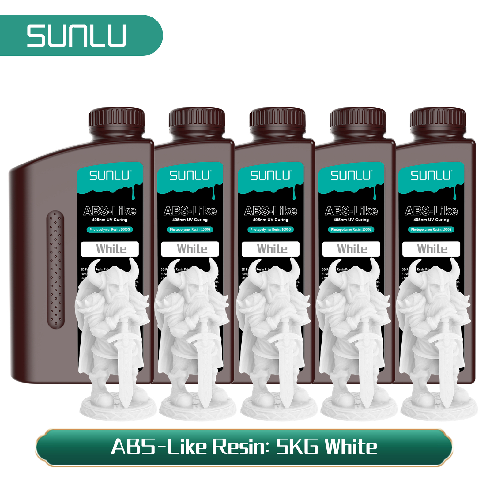 SUNLU 5KG Standard/Water Washable/ABS-Like/Nylon-Like/Plant-Base UV 405nm Resin