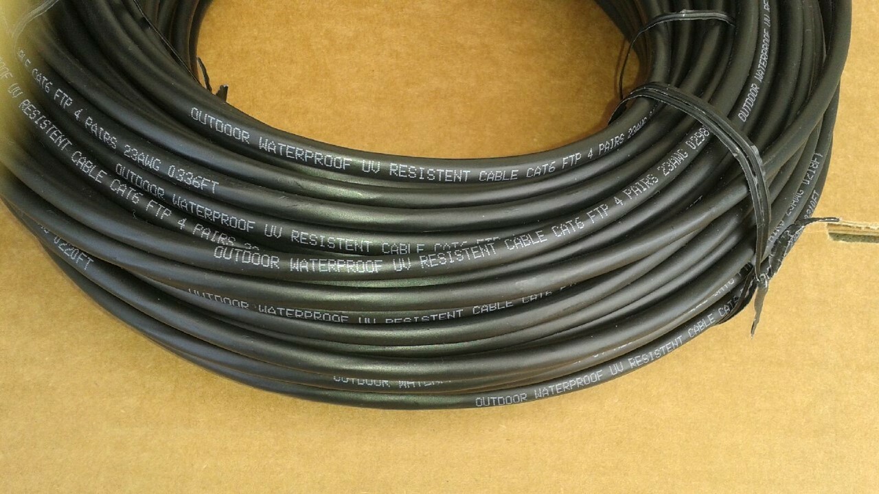 400 ft  CAT-6 SHIELDED Outdoor Indoor Ethernet Cable UV Direct bury RJ45 Cable