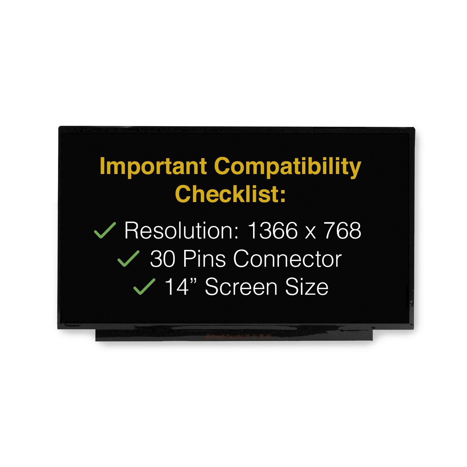 Screen Replacement for N140BGA-EA4 REV.C1 HD 1366×768 No Brackets Matte LCD LED