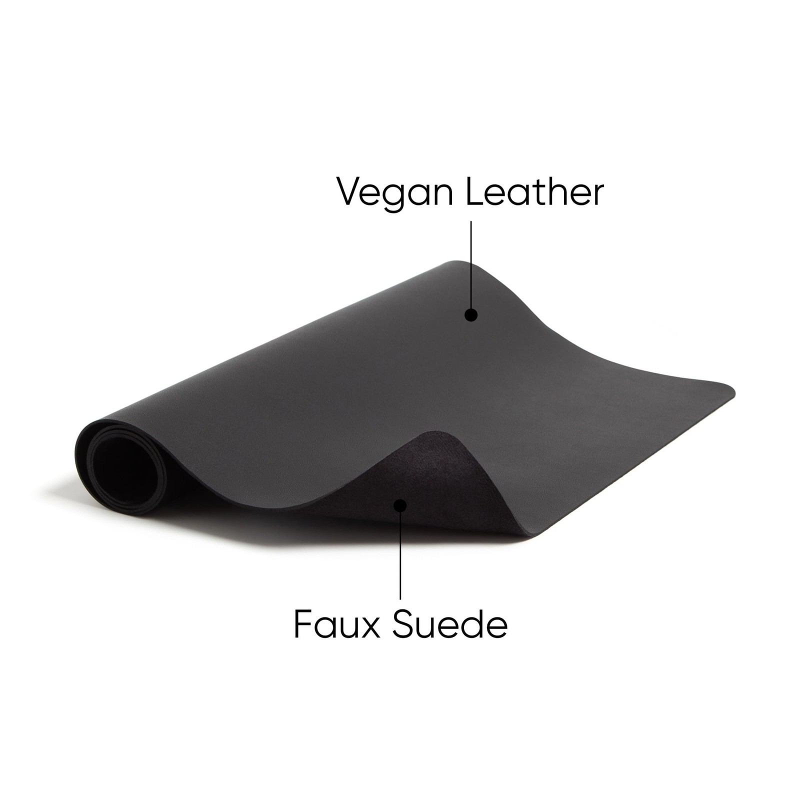 Desk Pad, Vegan Leather Desk Mat with Non-Slip Faux Suede Backing, Perfect De…