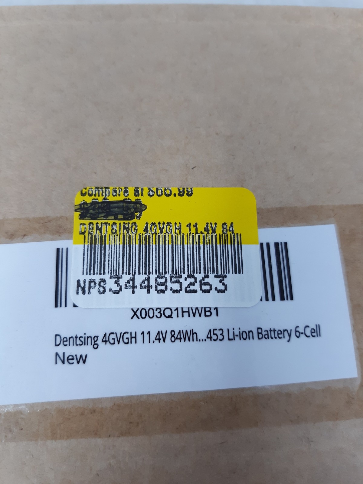 Dell 4GVGH 11.4V 84Wh 6-Cell Laptop Battery