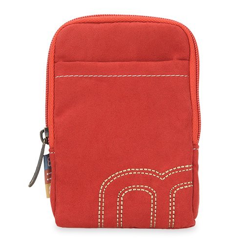 miim Soft Gold Faux Suede Portable Hard Drive Sleeve (Red)