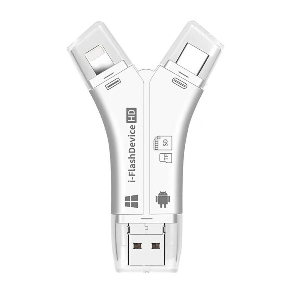 4in1 USB i-Flash Drive Micro SD/TF Card Reader Adapter For iPhone iPad Android