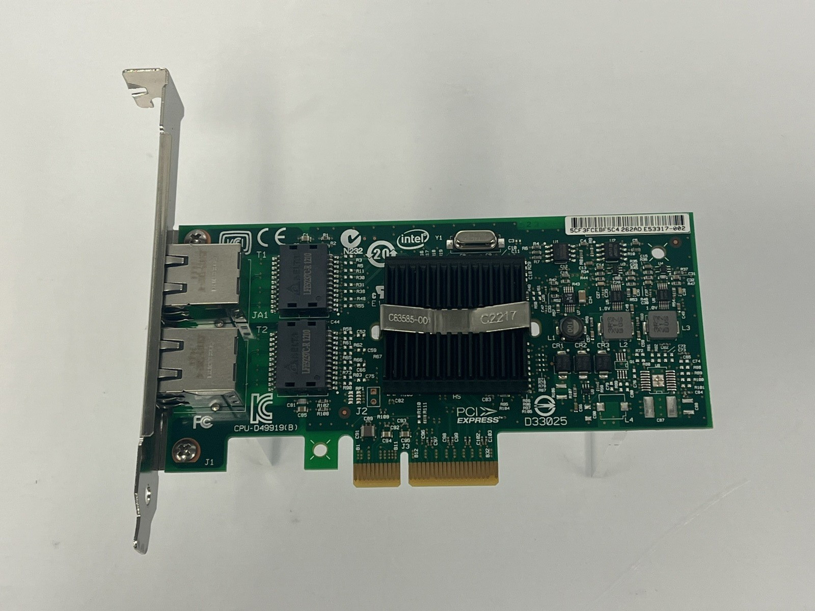 IBM 5767 Intel Dual Port 10/100/1000 1G PCIe Network Adapter 00E0836