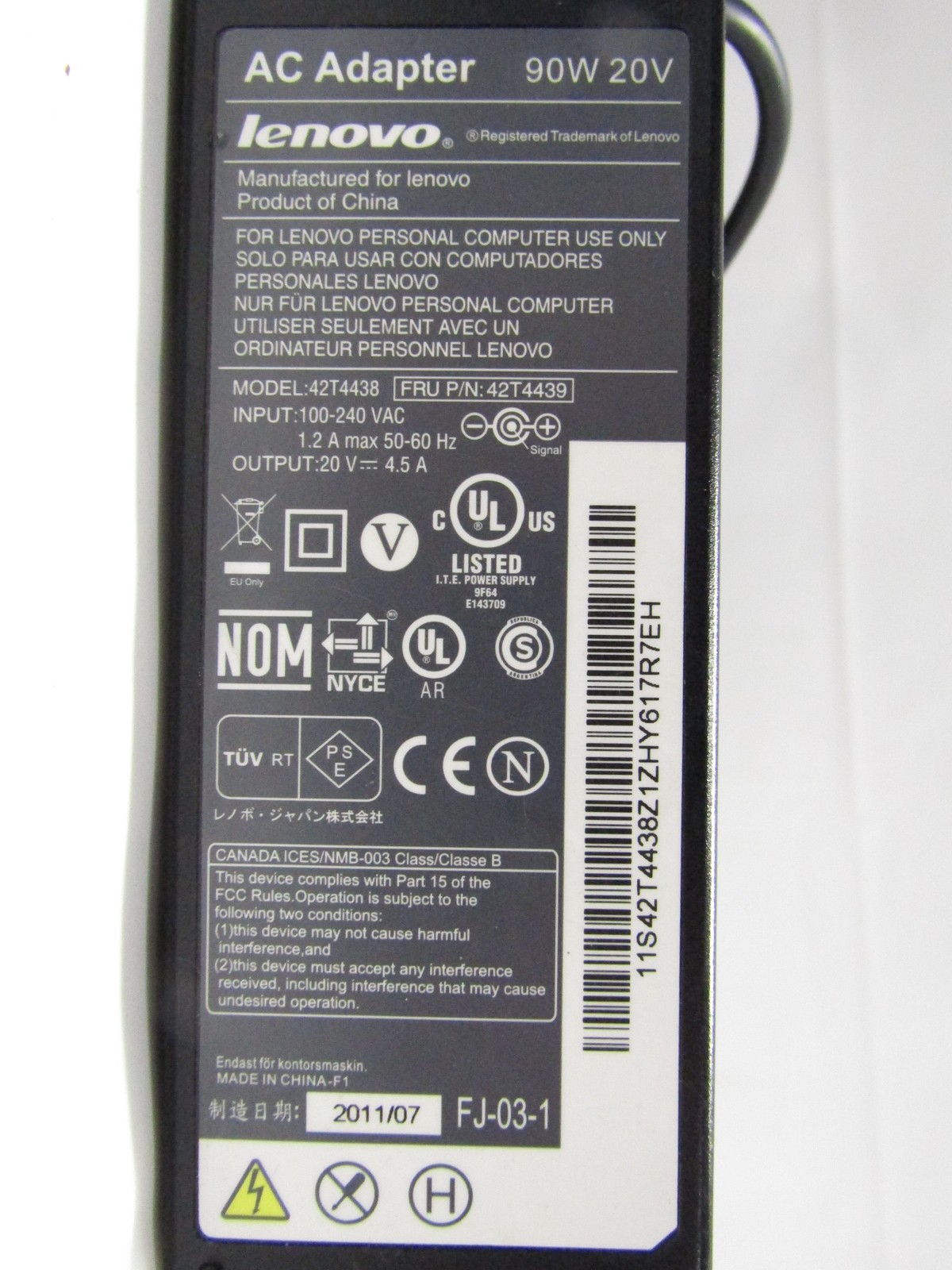 Lot of 31 Genuine OEM Lenovo Mixed Model 90W 20V 4.5A Big Barrel Laptop Charger