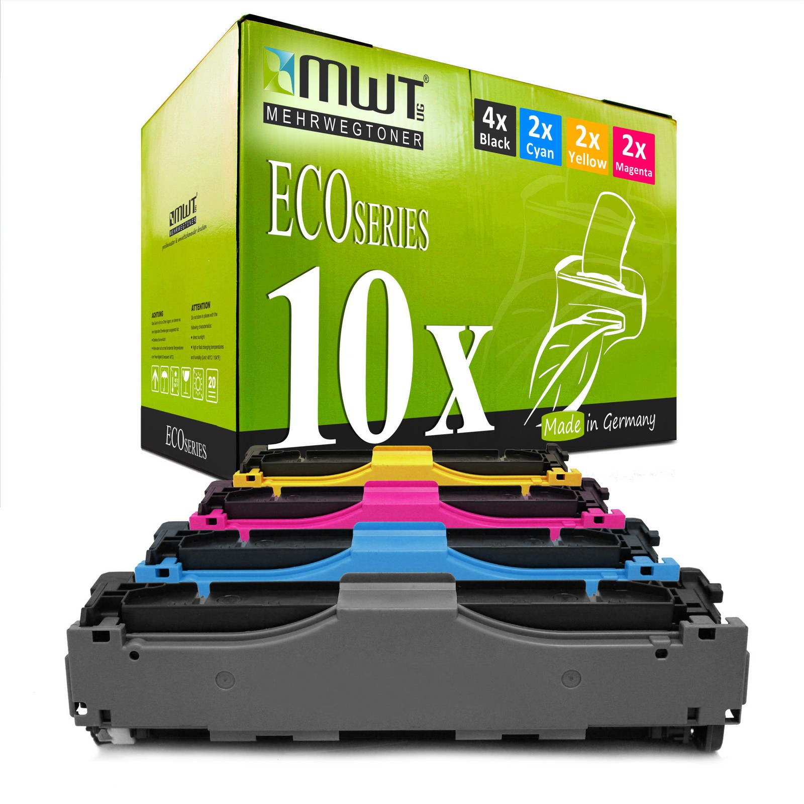 10X MWT ECO Toner Replaces HP CE340A CE341A CE342A CE343A 651A CE340A-43A