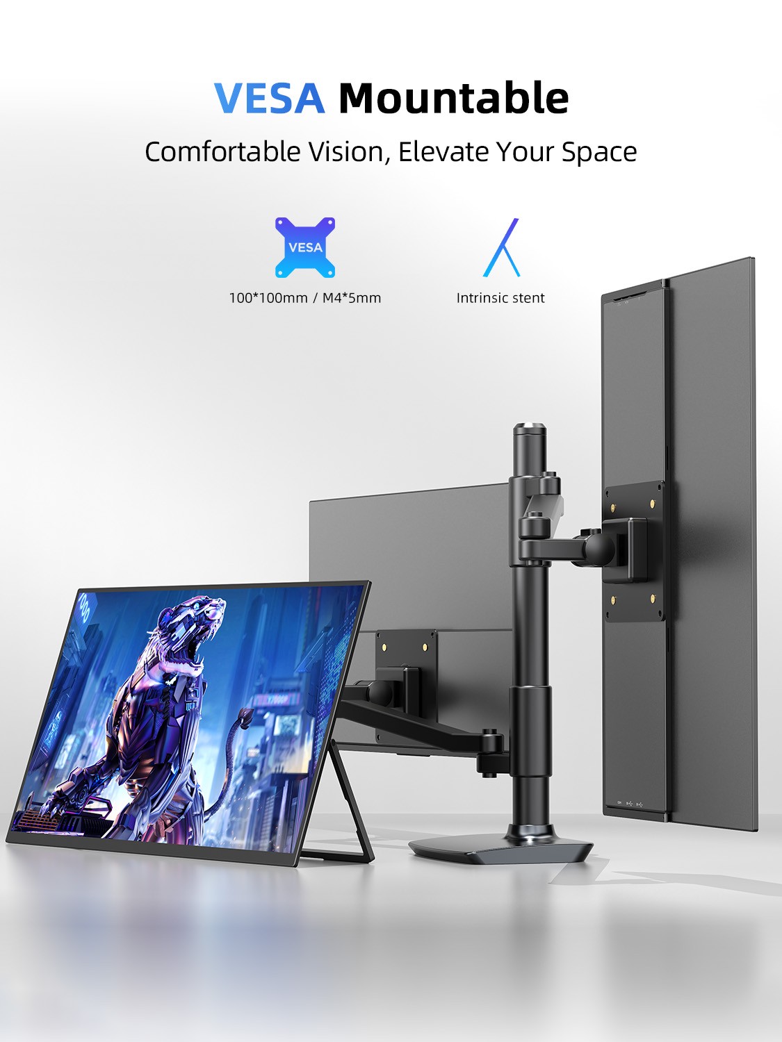 2025 Portable Monitor 21.5′ FHD HDMI USB C 120Hz Display Screen for Laptop PS5 6