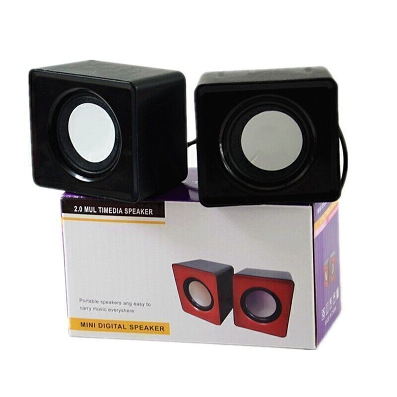 3.5mm Jack USB Wired Computer Speaker Stereo For PC Laptop Notebook Desktop FFoB