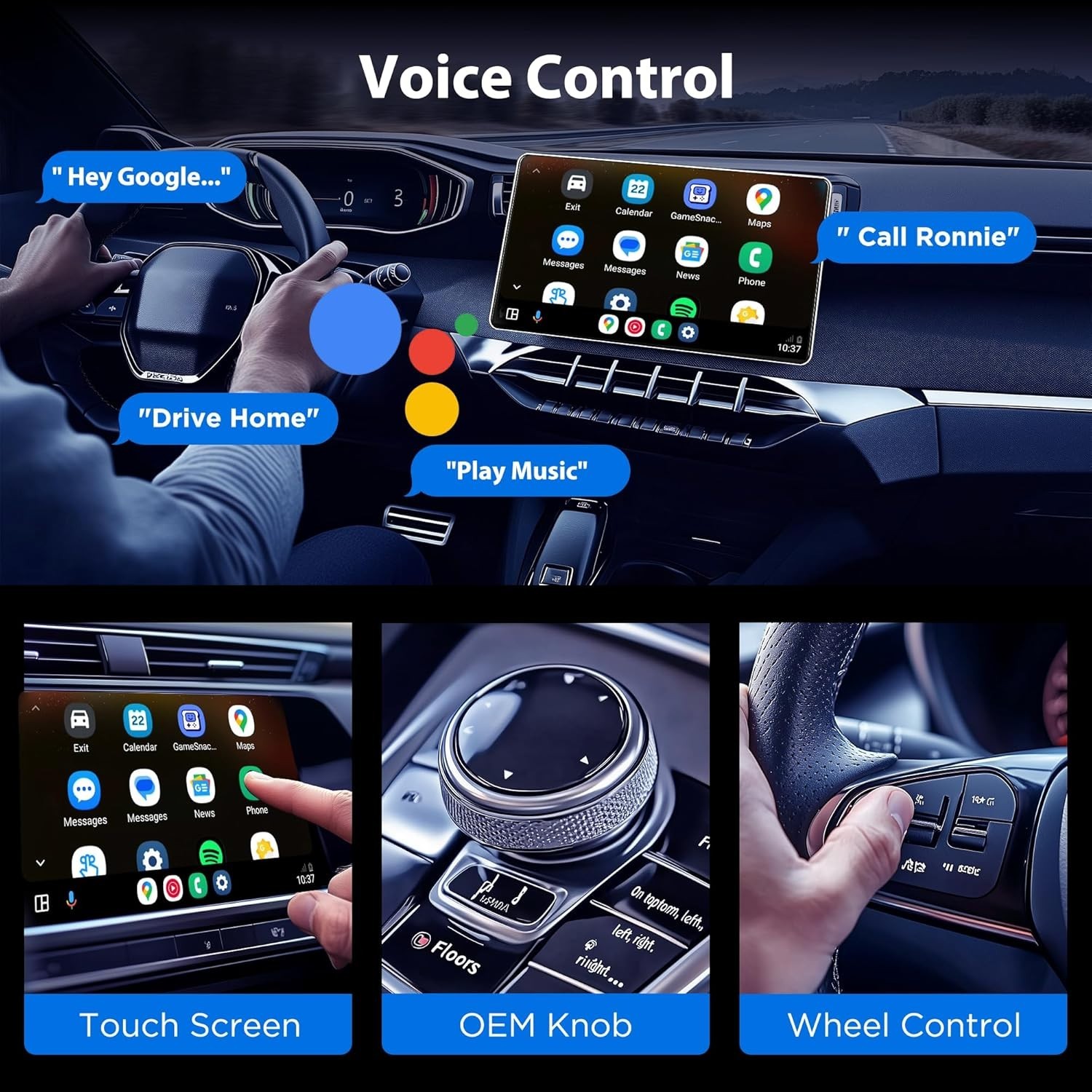 Android Auto Wireless Adapter, Convert Factory Wired to Wireless, Plug and Play