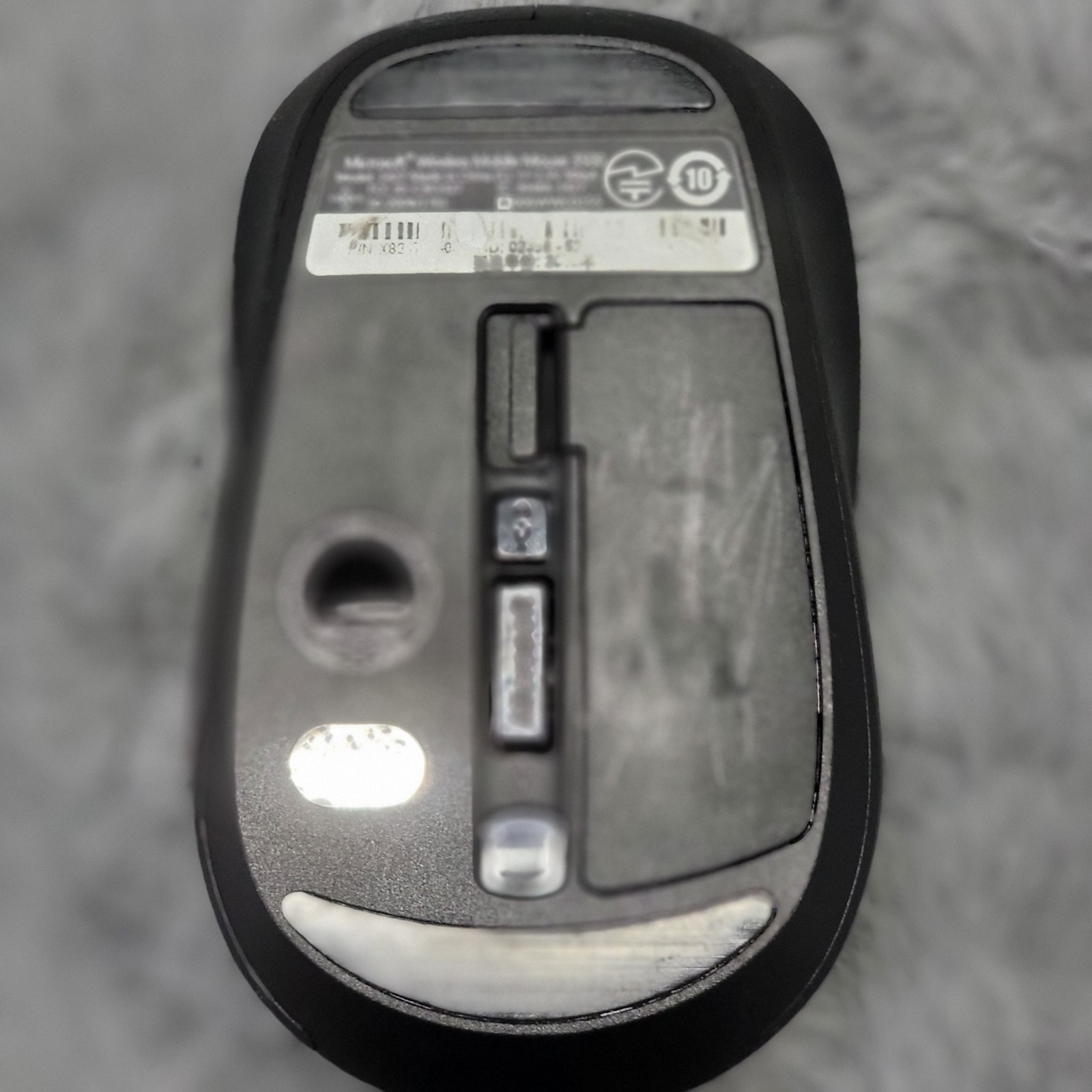 Microsoft Wireless Mobile Mouse 3500 Model 1427 Black Gray with Dongle Tested