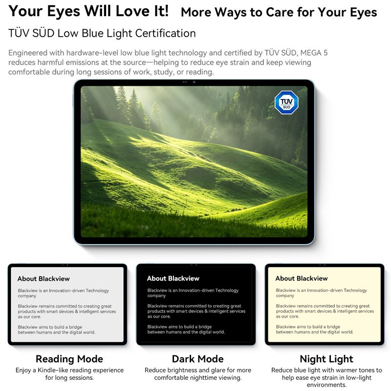 4G LTE 12.2″ Blackview MEGA 5 AI Tablet PC Android 16 Phone WIFI Mobile Unlocked