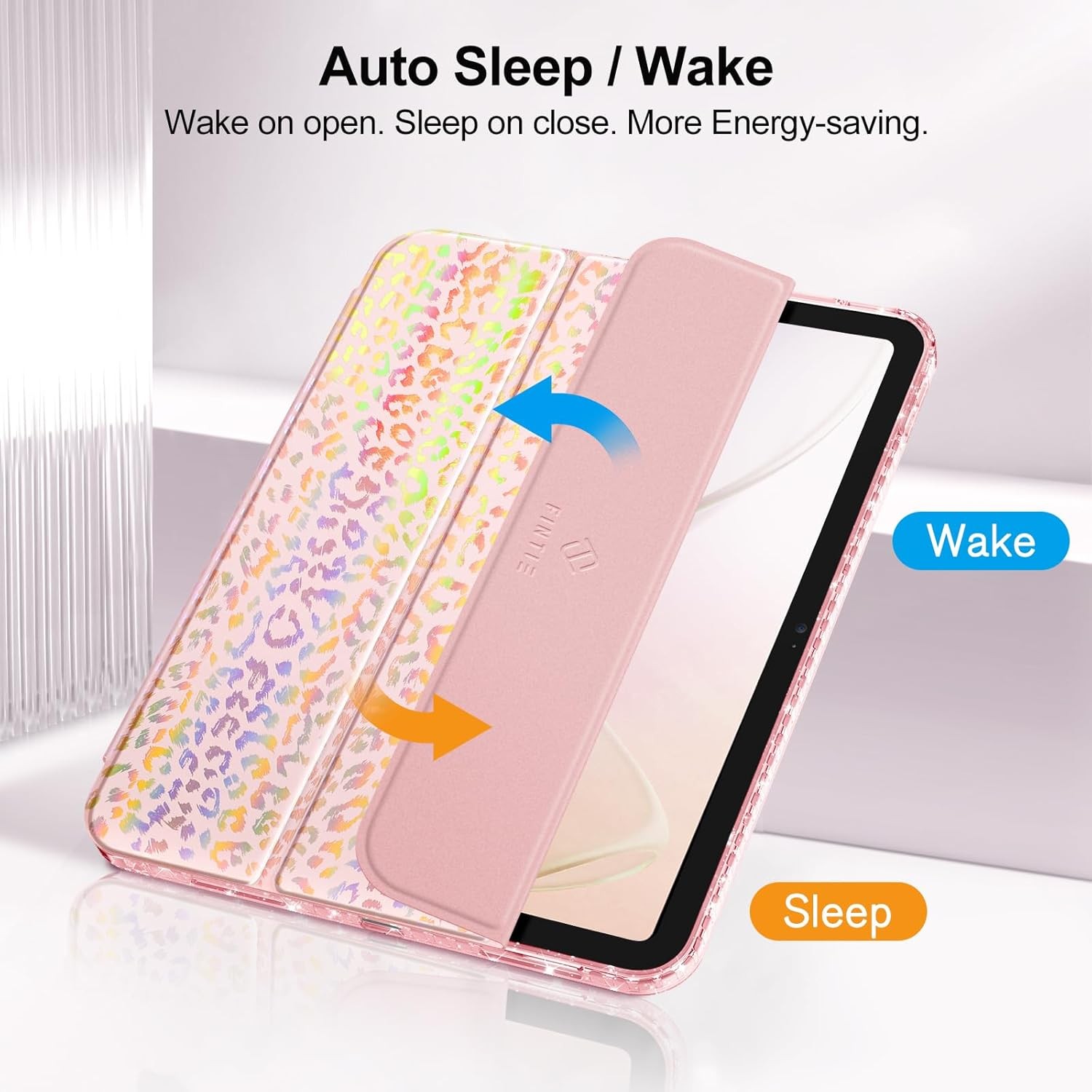 Slim Case for iPad (A16) 11th Gen / iPad 10th Gen Glittering Sparkly Stand Cover