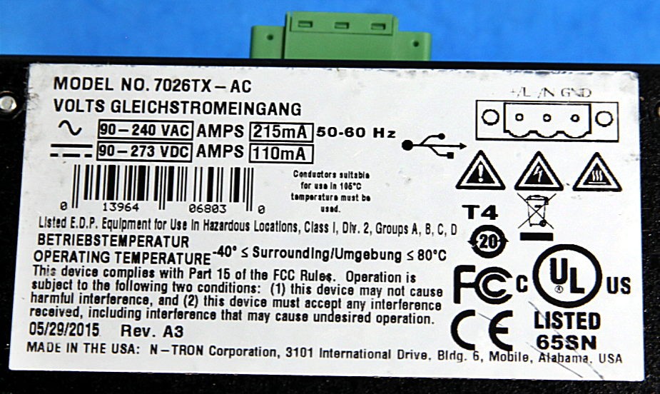 7026TX-AC N-Tron 24-Port Fully Managed Industrial Switch