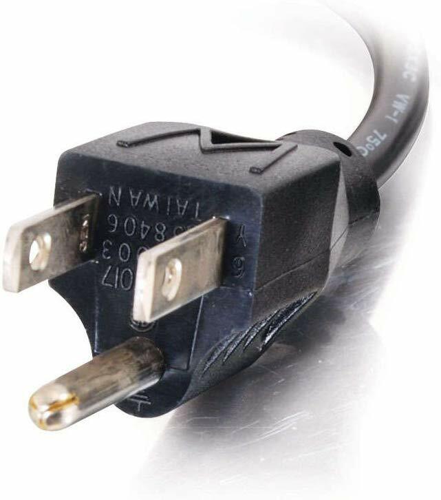 6 Feet right angle Power Cord Black