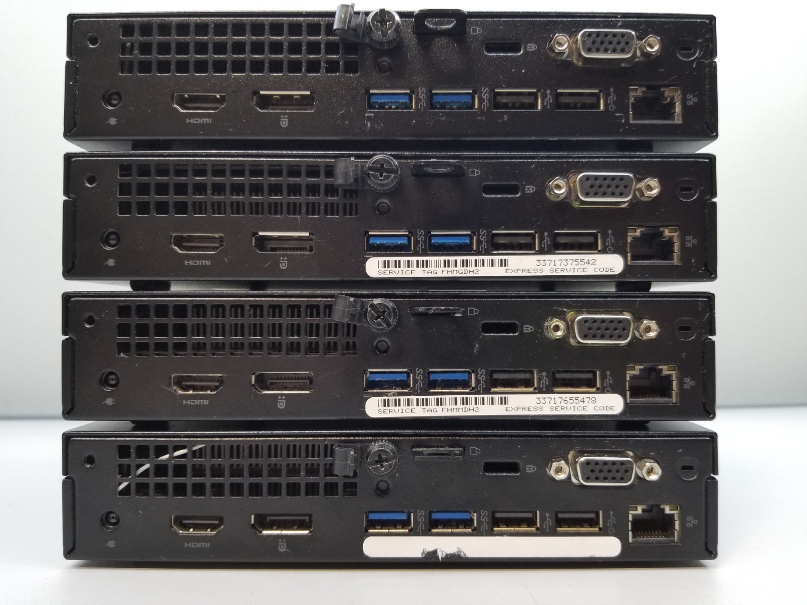 Lot of 4 Dell OptiPlex 3050 Micro PC i5-7500T 2.7GHz 8GB RAM 256GB SSD W11P WiFi