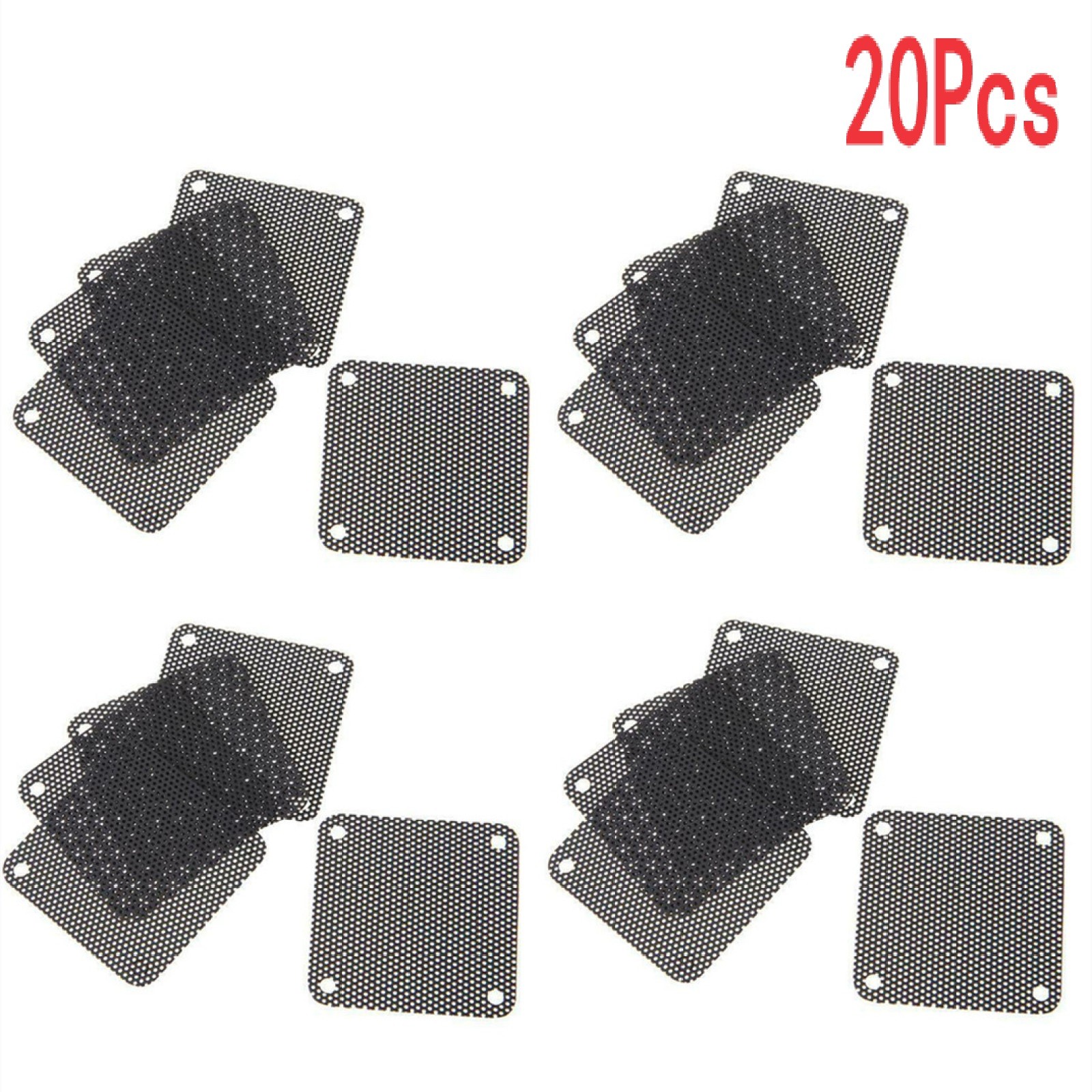 20pcs 40mm PVC Fan Dust Filter PC Dustproof Case Cuttable Computer Mesh Cover