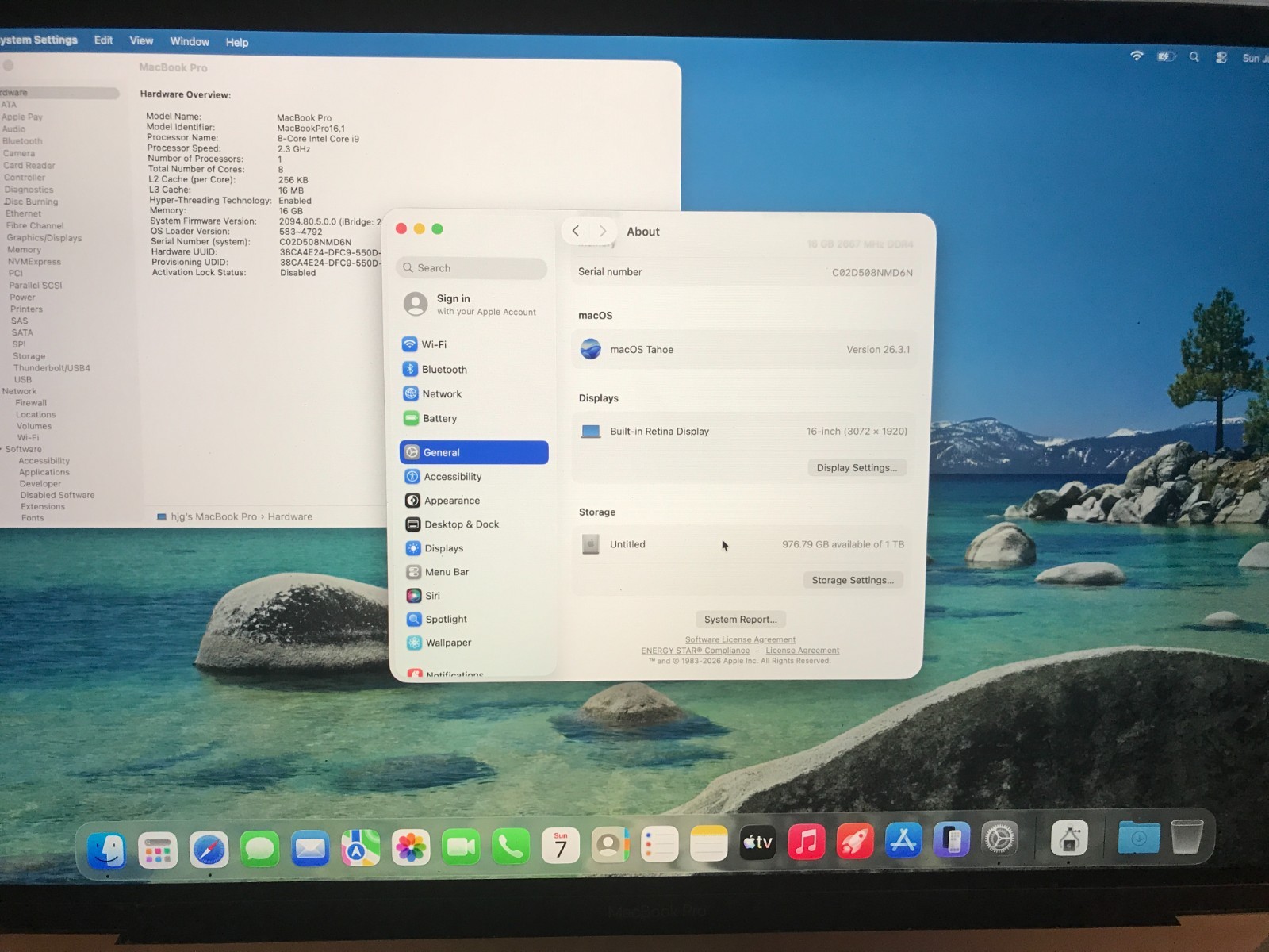 Apple MacBook Pro A2141 16 Core i9 2.3GHZ 16GB 1TB Gray 2019 USED #171