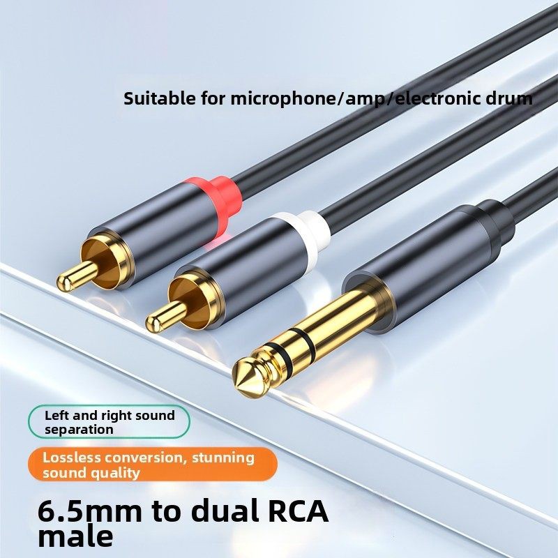 6.35mm Jack to Dual RCA Audio Cable – 0.5m-10m Options, High-Quality Connection