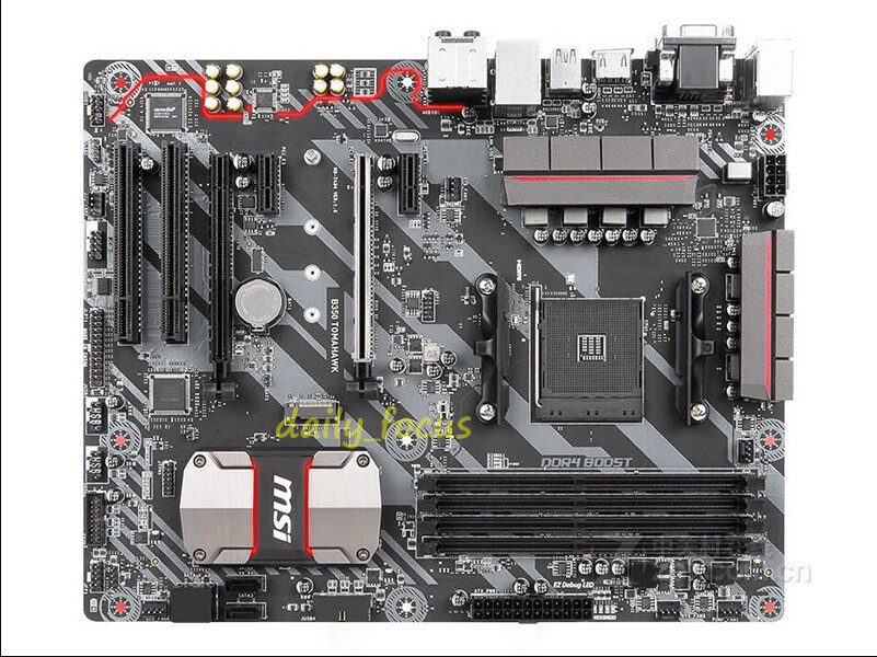 MSI B350 TOMAHAWK Socket AM4 AMD B350 DDR4 USB 3.1 DVI HDMI ATX Motherboard