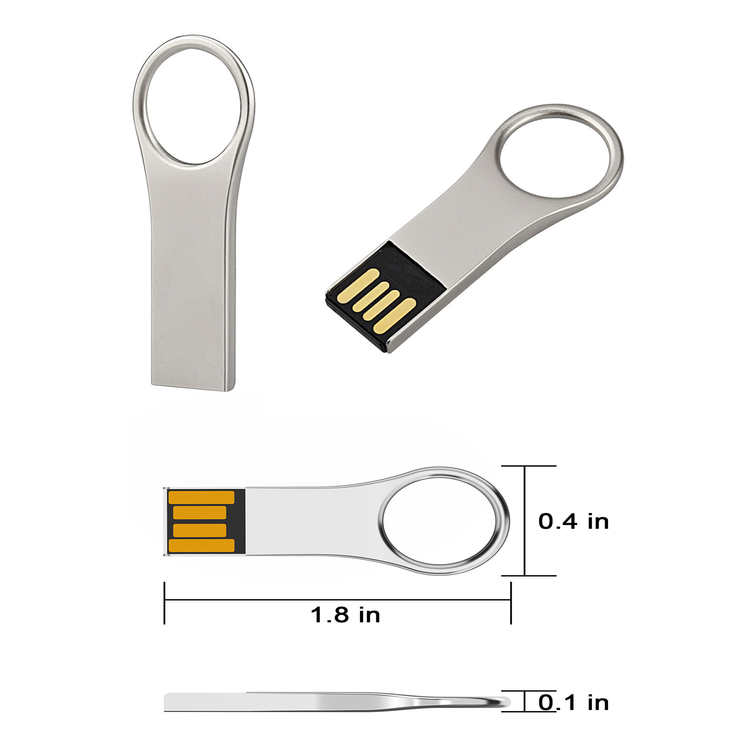 32GB Waterproof Ultra Slim USB 2.0 Flash Drive Memory Stick Mini Thumb Drive