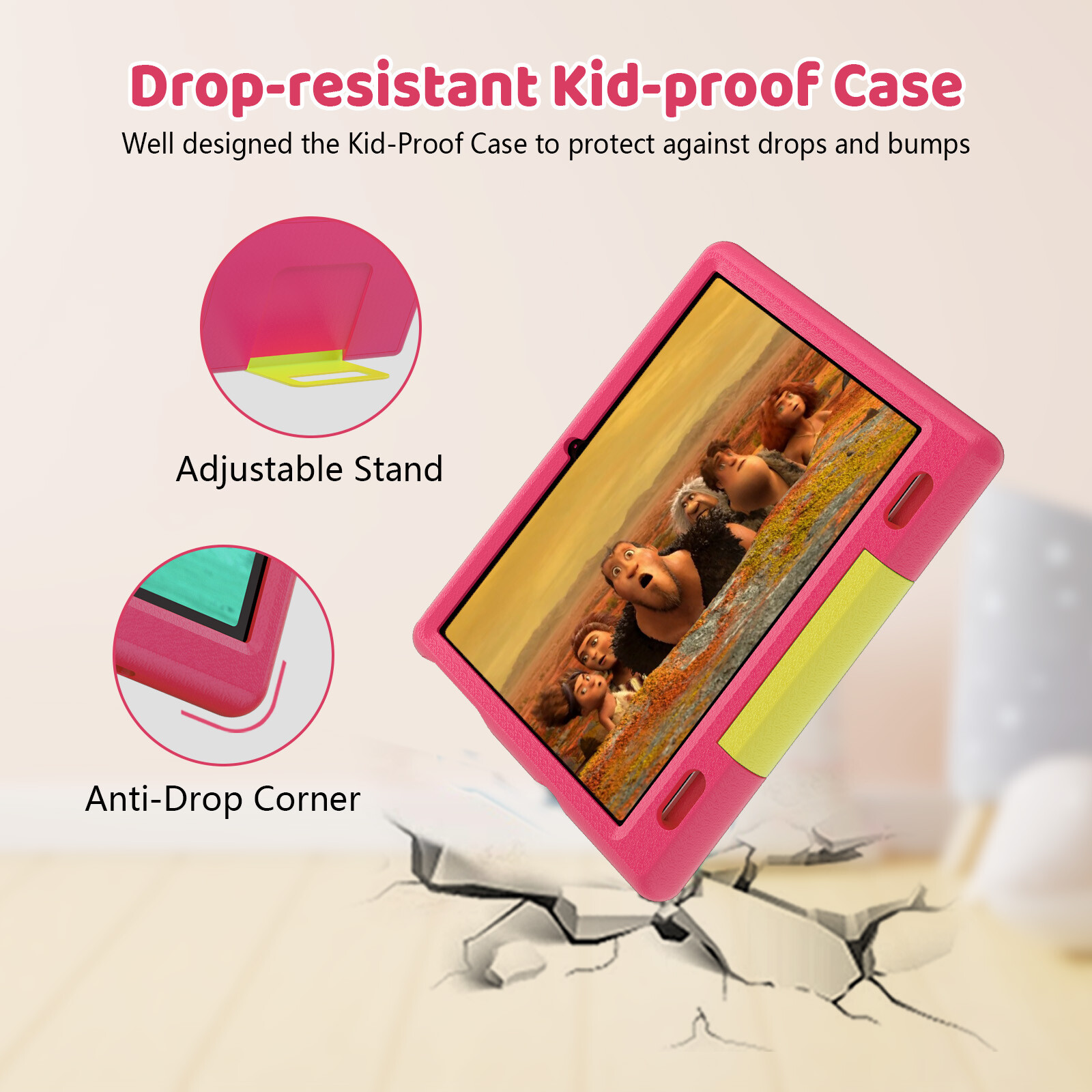 AEEZO Kids Tablet 10 inch Android 13 Tablets 6+32GB with Shockproof for 3-12