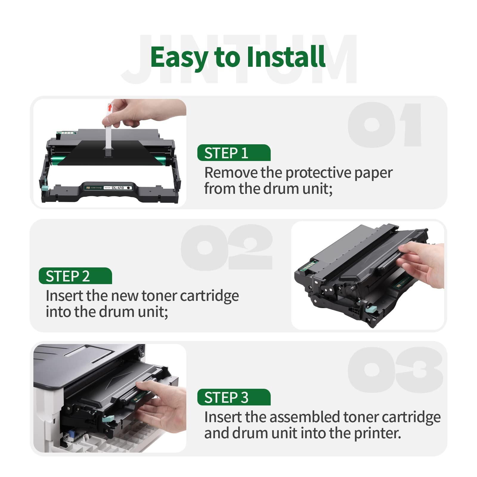 Drum Unit Replacement Compatible with Laser Printer Black