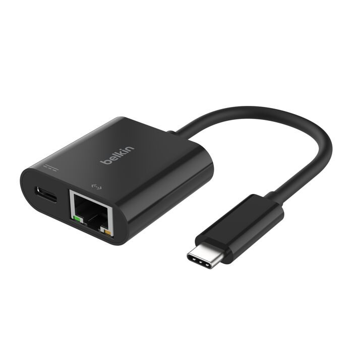 Connect USB-C to Ethernet + Charge Adapter 100W, Black