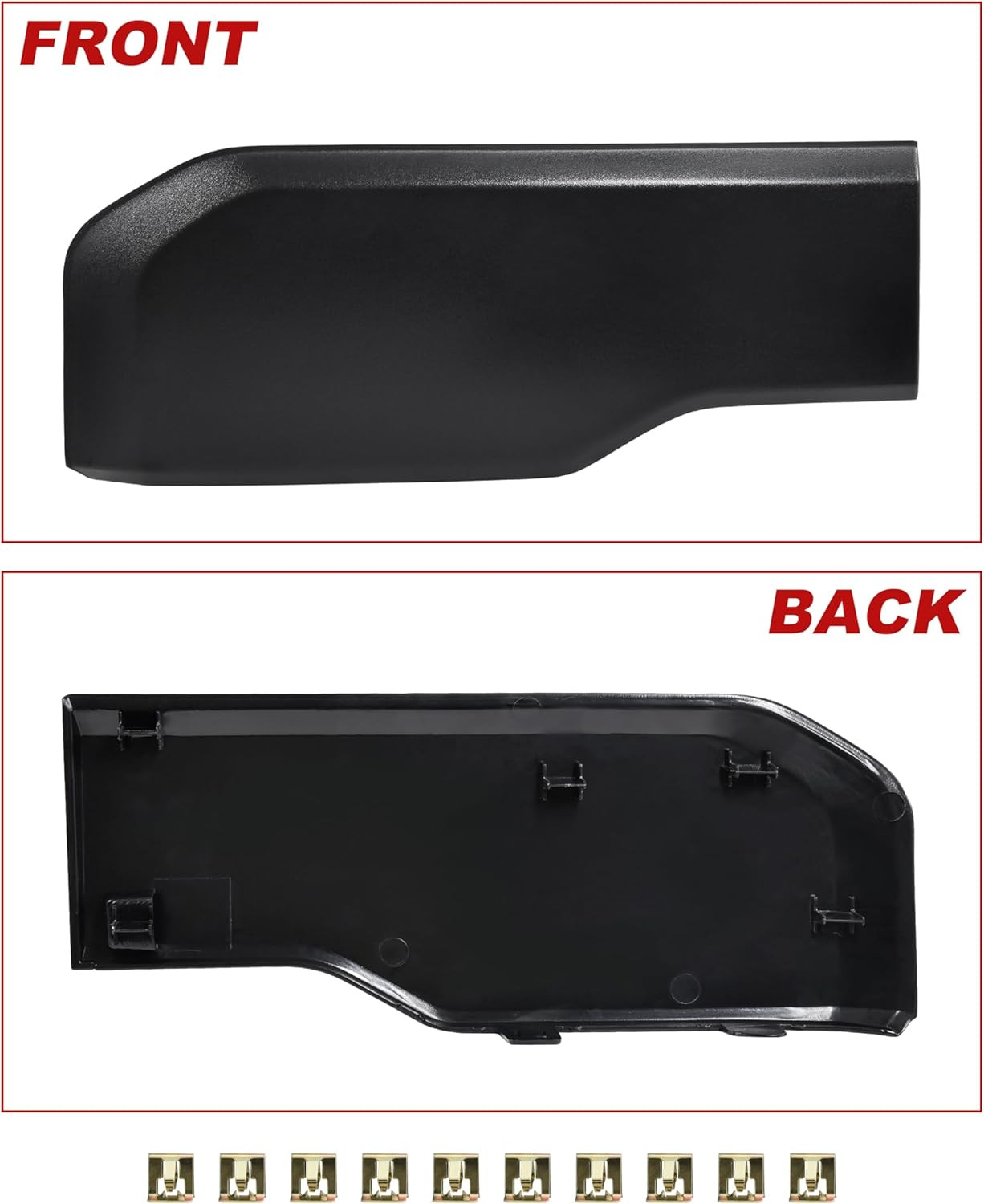 Front Bumper Guards Pads for 2024-2025 Ford F-150, Black Front Bumper Inserts Pr