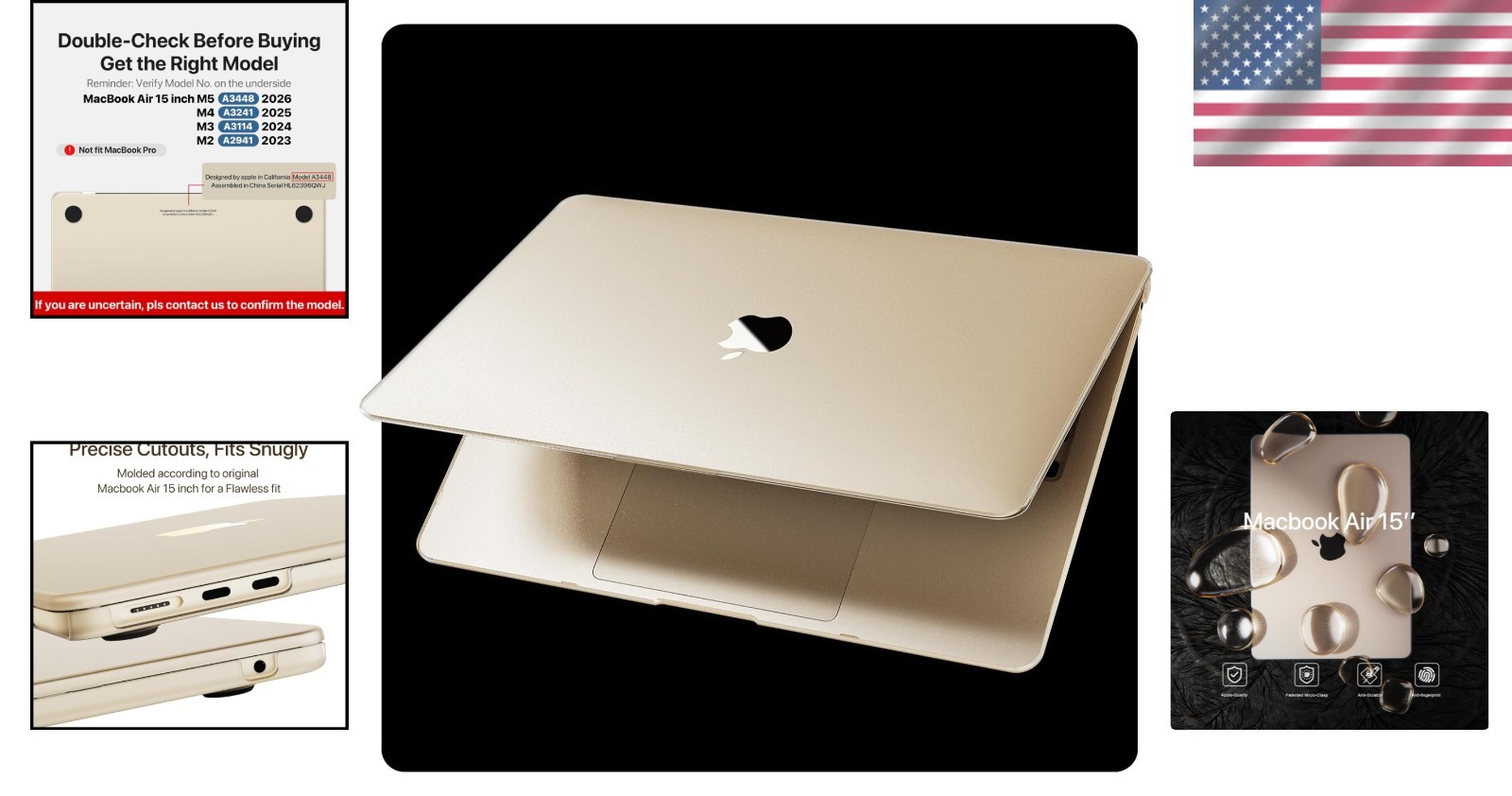 Invisible Armor MacBook Air 15″ Case | Starlight Clear Matte