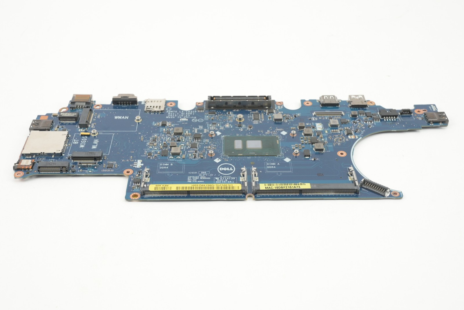 Genuine Dell Latitude E5470 Motherboard i3-6100U 2.3GHZ 0VJ1G 00VJ1G