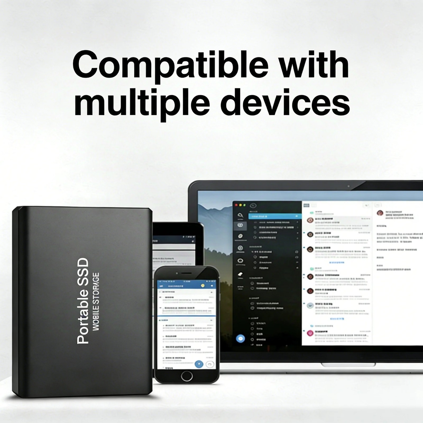 Portable External SSD USB 3.2 Type-C Solid State Drive for PC Lapto 1TB 2TB 4TB
