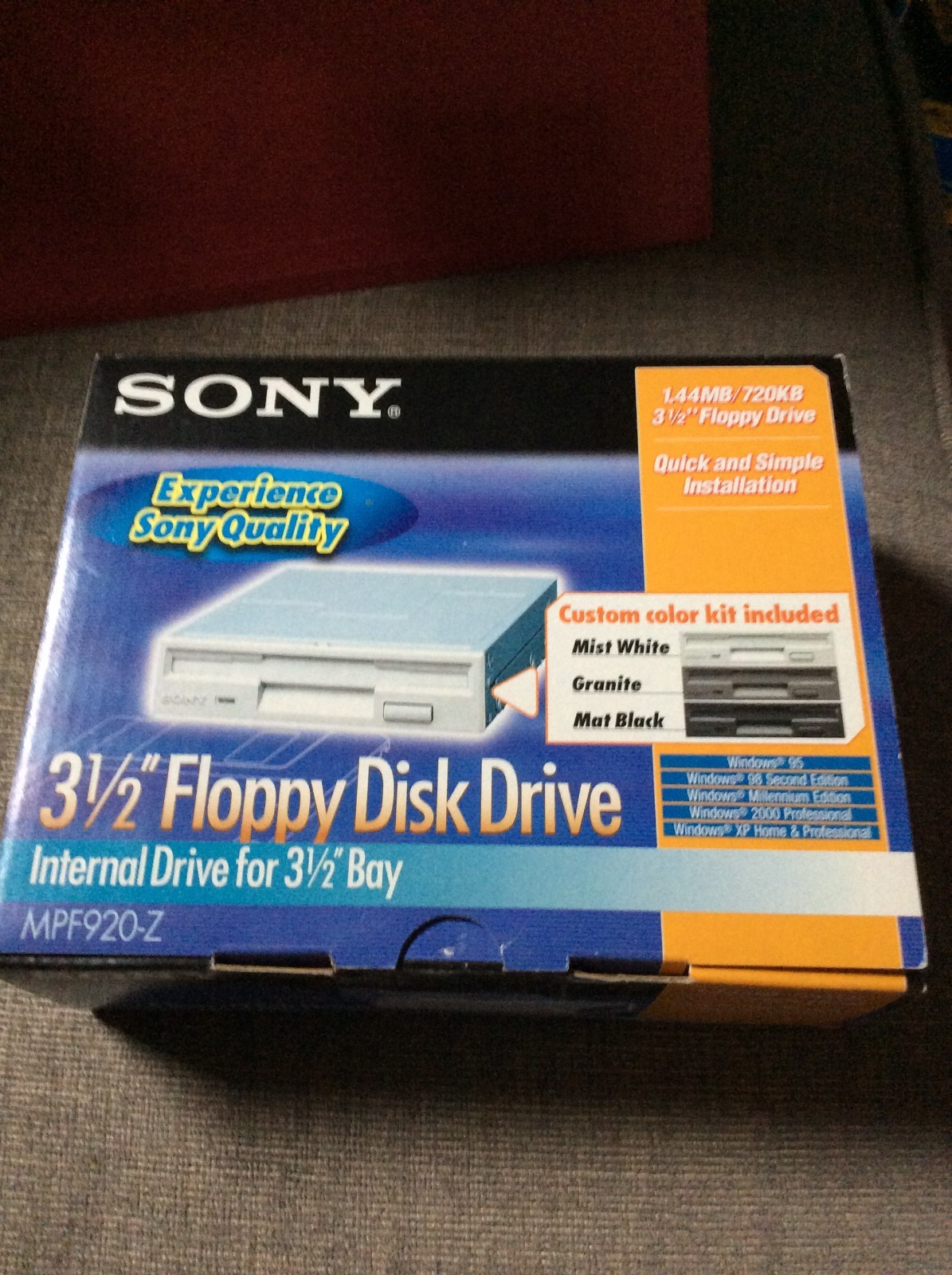 Sony Micro Floppy Disk Drive MPF920-Z Vintage Internal Drive for 3 1/2″ Bay