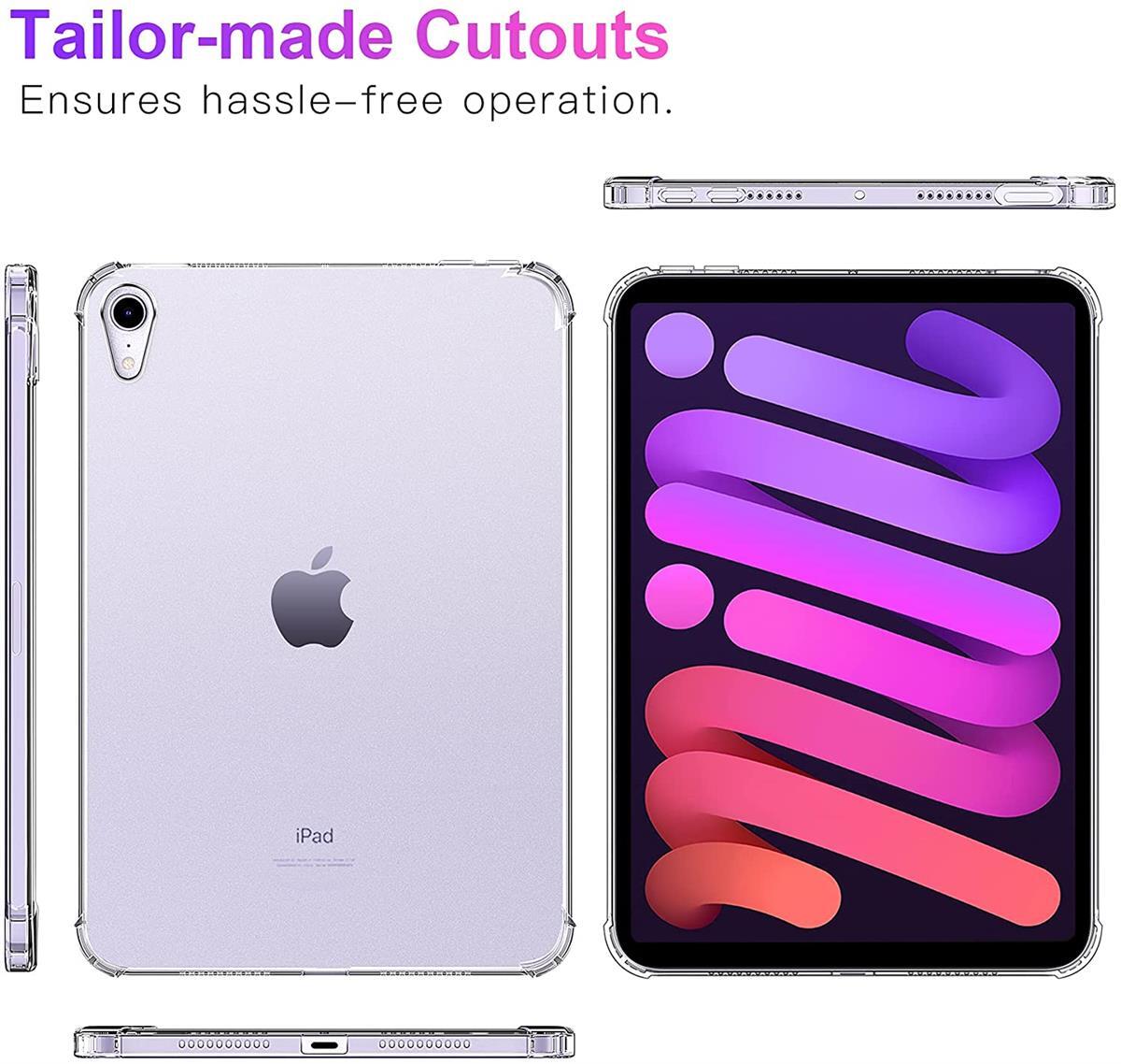 Clear Case for iPad Mini 7 A17 Pro 2024/iPad Mini 6 8.3-inch Shockproof Cover