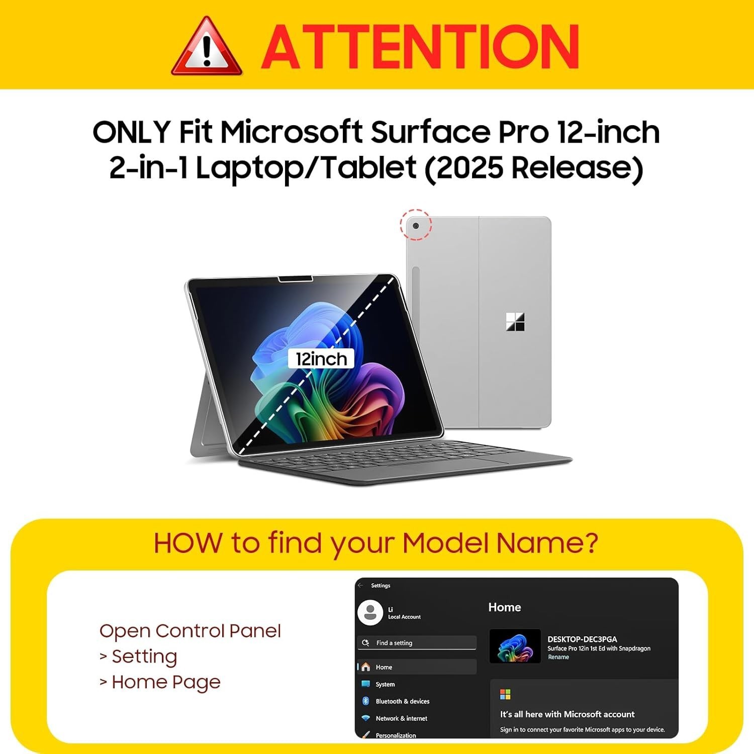 2-Pack Screen Protector for Microsoft Surface Pro 12 Inch 2025 Screen Protector